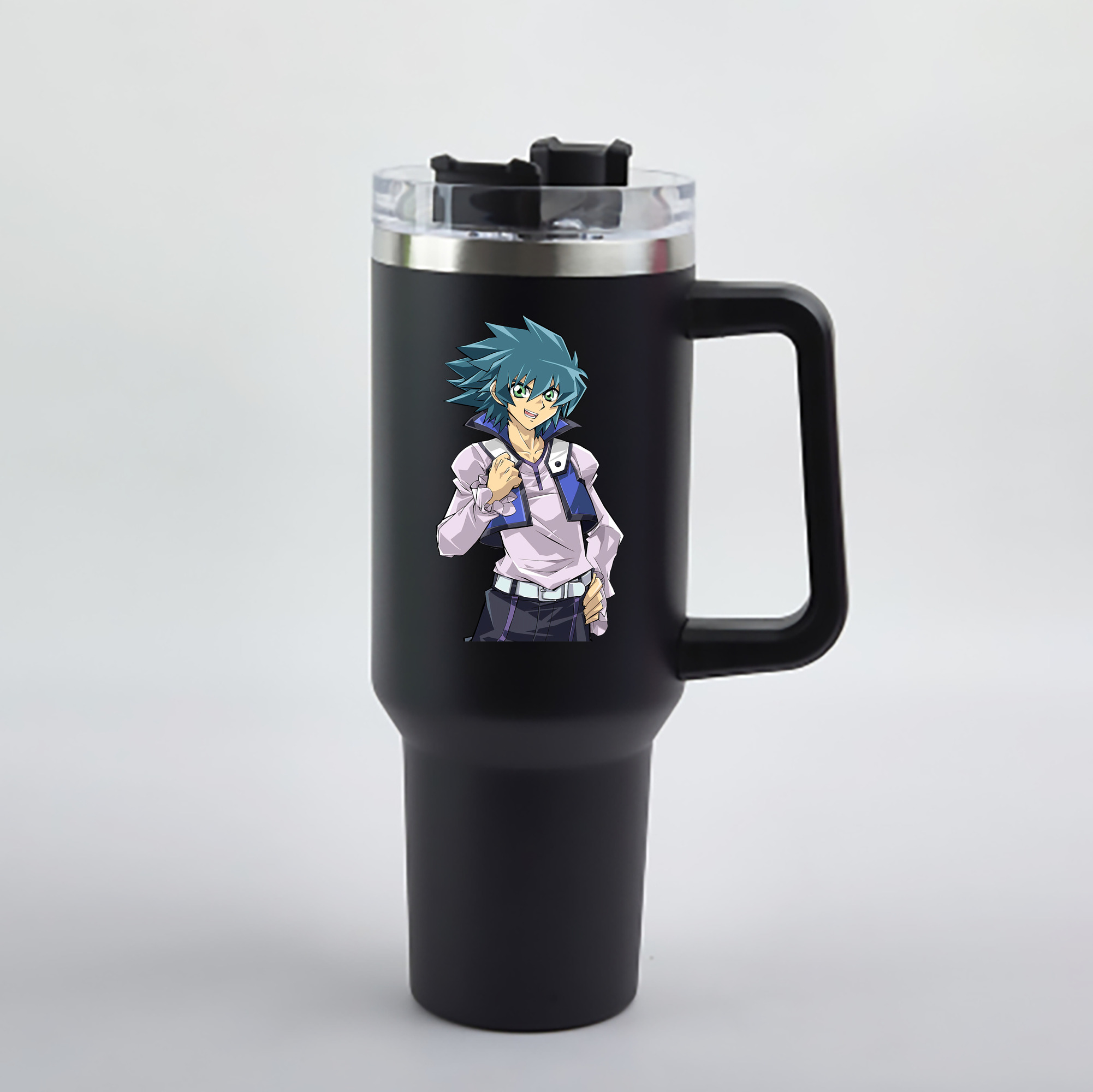 （画像用） 遊☆戯☆王 Yu-Gi-Oh! 1200mL車用タンブラー - クリスタルステッカー（プラスチックストロー付き）