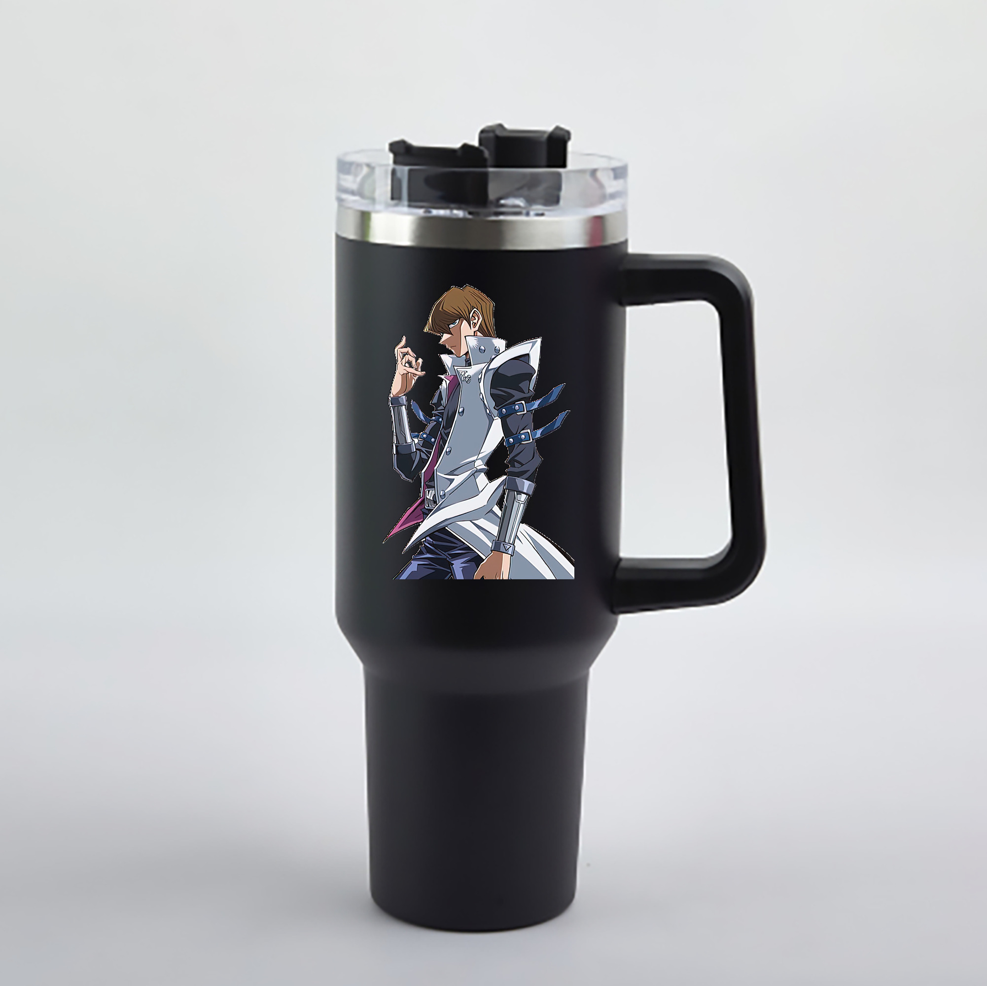 （画像用） 遊☆戯☆王 Yu-Gi-Oh! 1200mL車用タンブラー - クリスタルステッカー（プラスチックストロー付き）