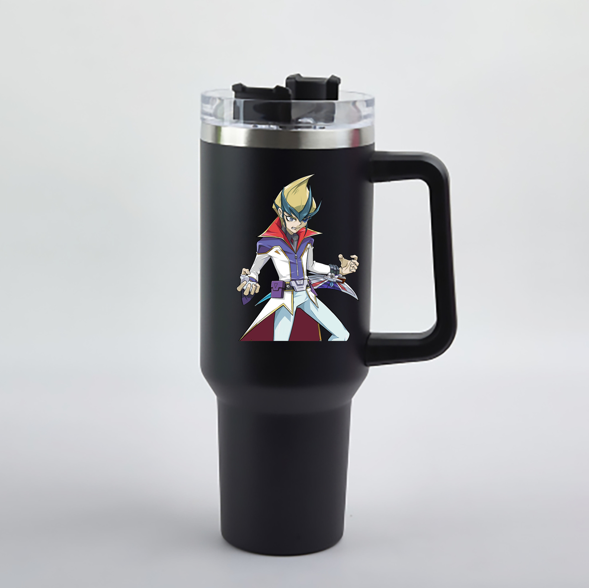 （画像用） 遊☆戯☆王 Yu-Gi-Oh! 1200mL車用タンブラー - クリスタルステッカー（プラスチックストロー付き）