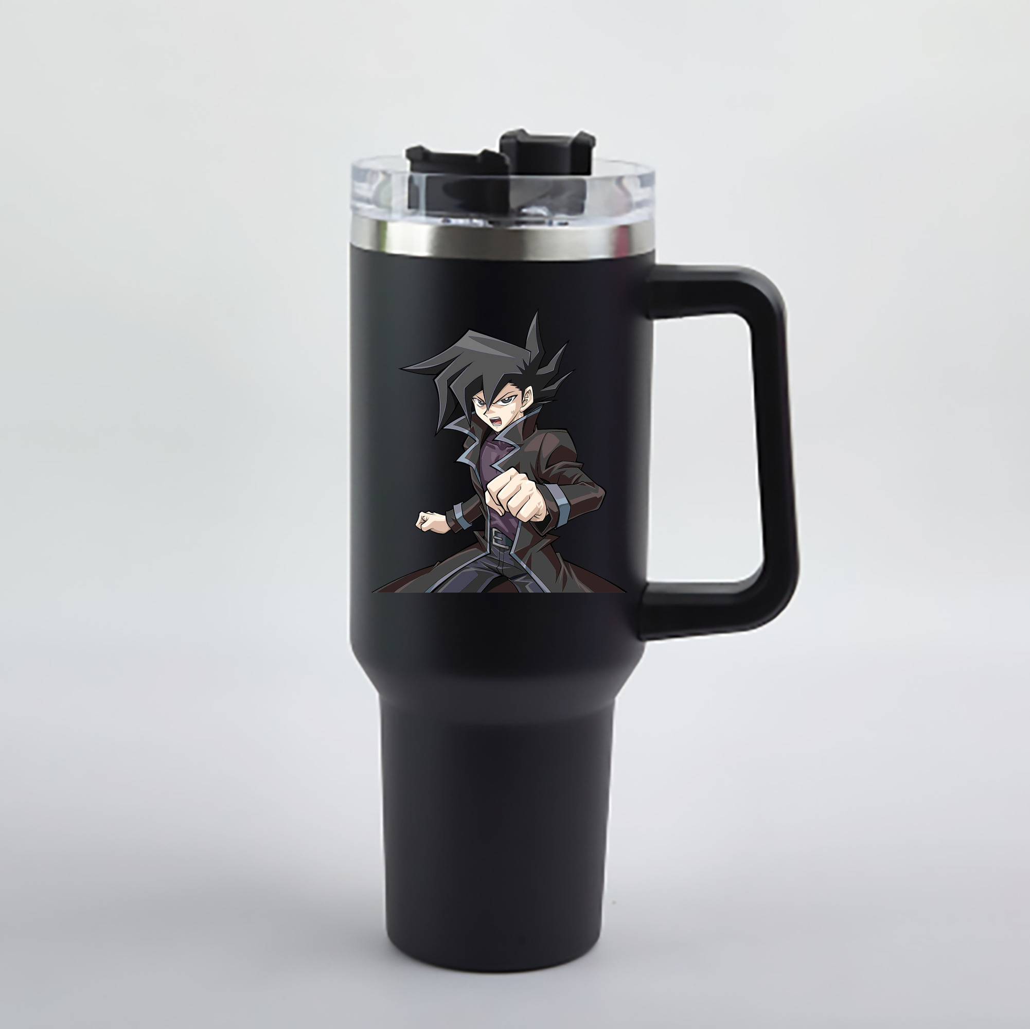 （画像用） 遊☆戯☆王 Yu-Gi-Oh! 1200mL車用タンブラー - クリスタルステッカー（プラスチックストロー付き）