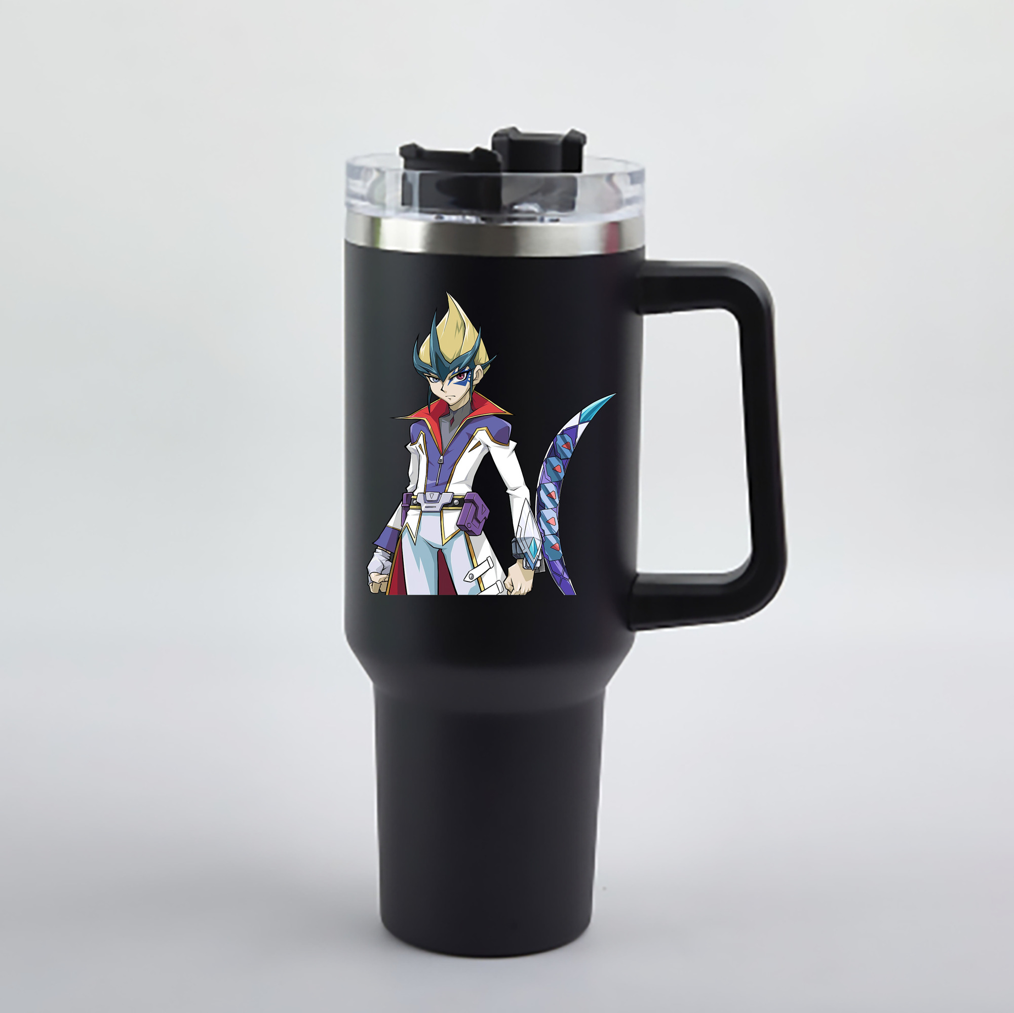 （画像用） 遊☆戯☆王 Yu-Gi-Oh! 1200mL車用タンブラー - クリスタルステッカー（プラスチックストロー付き）