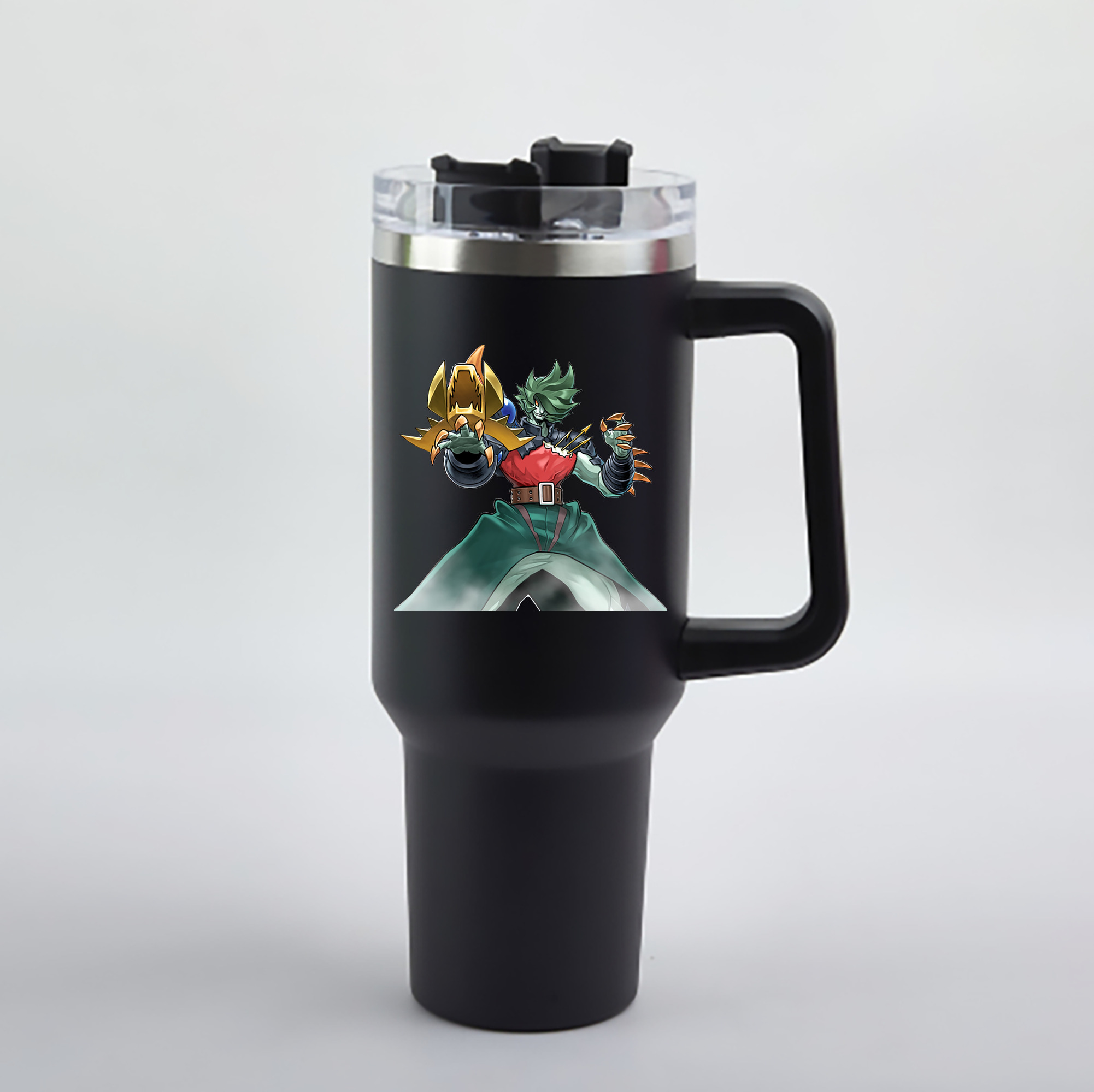 （画像用） 遊☆戯☆王 Yu-Gi-Oh! 1200mL車用タンブラー - クリスタルステッカー（プラスチックストロー付き）