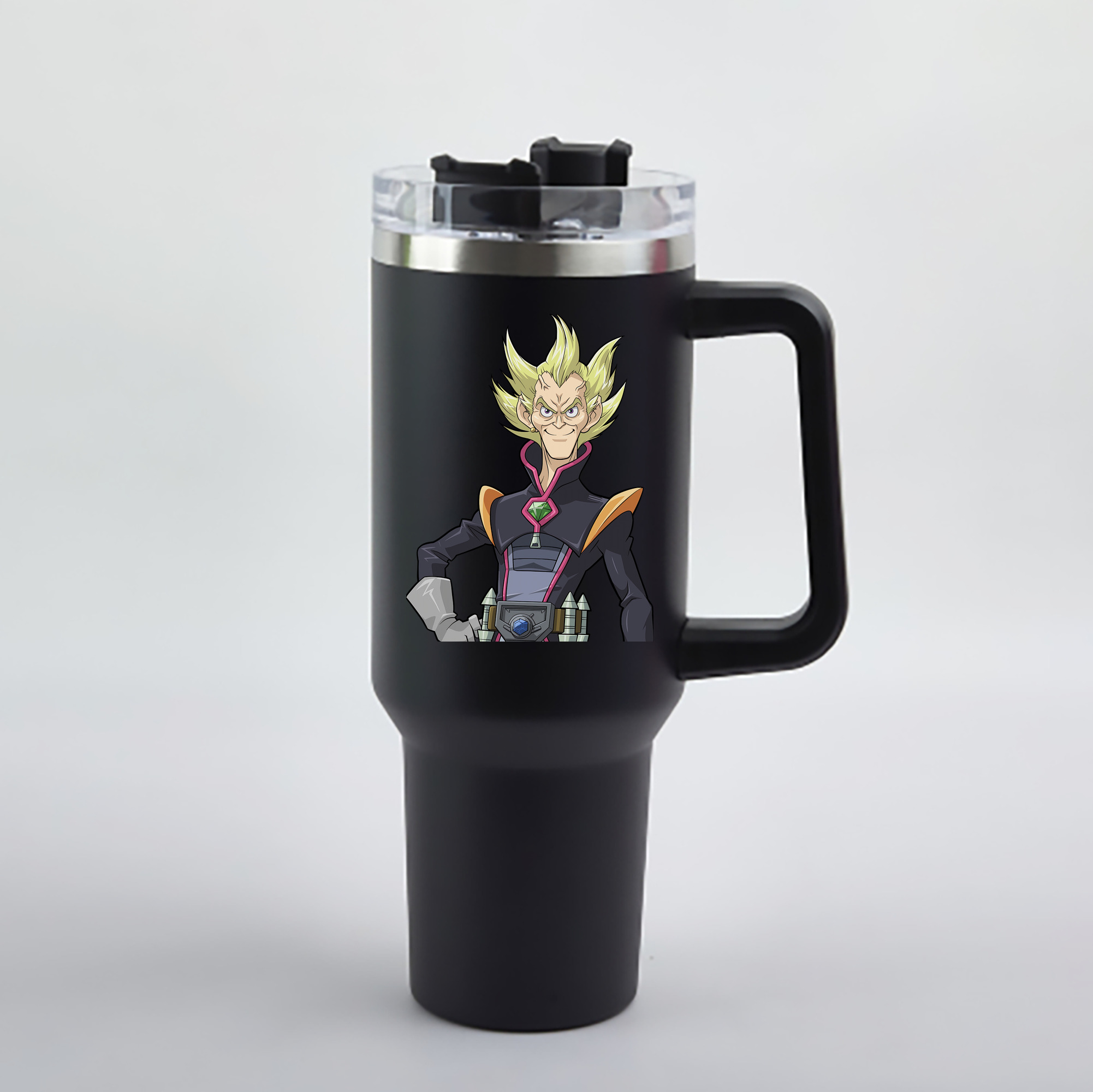 （画像用） 遊☆戯☆王 Yu-Gi-Oh! 1200mL車用タンブラー - クリスタルステッカー（プラスチックストロー付き）