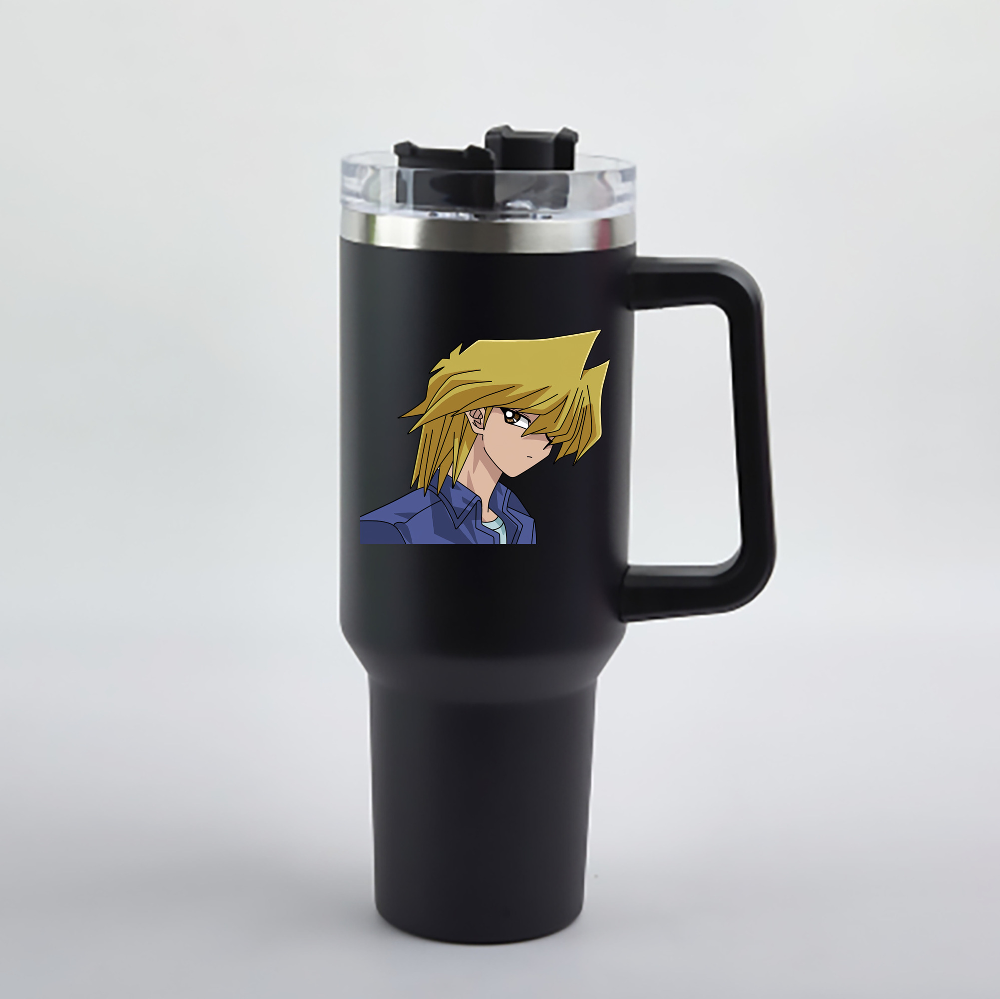 （画像用） 遊☆戯☆王 Yu-Gi-Oh! 1200mL車用タンブラー - クリスタルステッカー（プラスチックストロー付き）