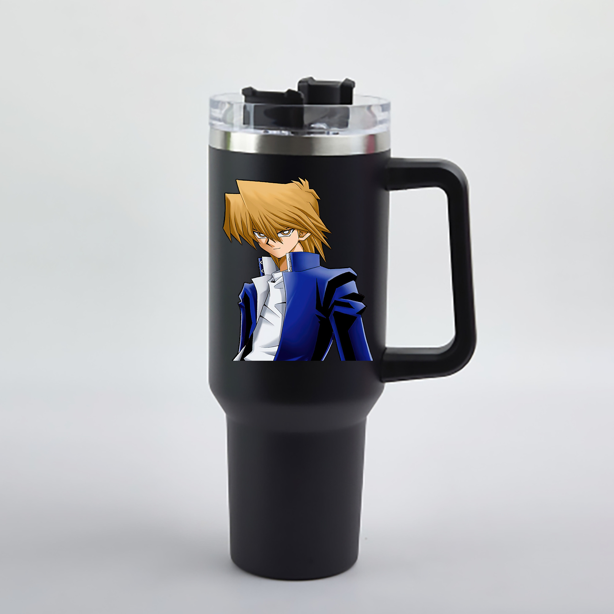 （画像用） 遊☆戯☆王 Yu-Gi-Oh! 1200mL車用タンブラー - クリスタルステッカー（プラスチックストロー付き）
