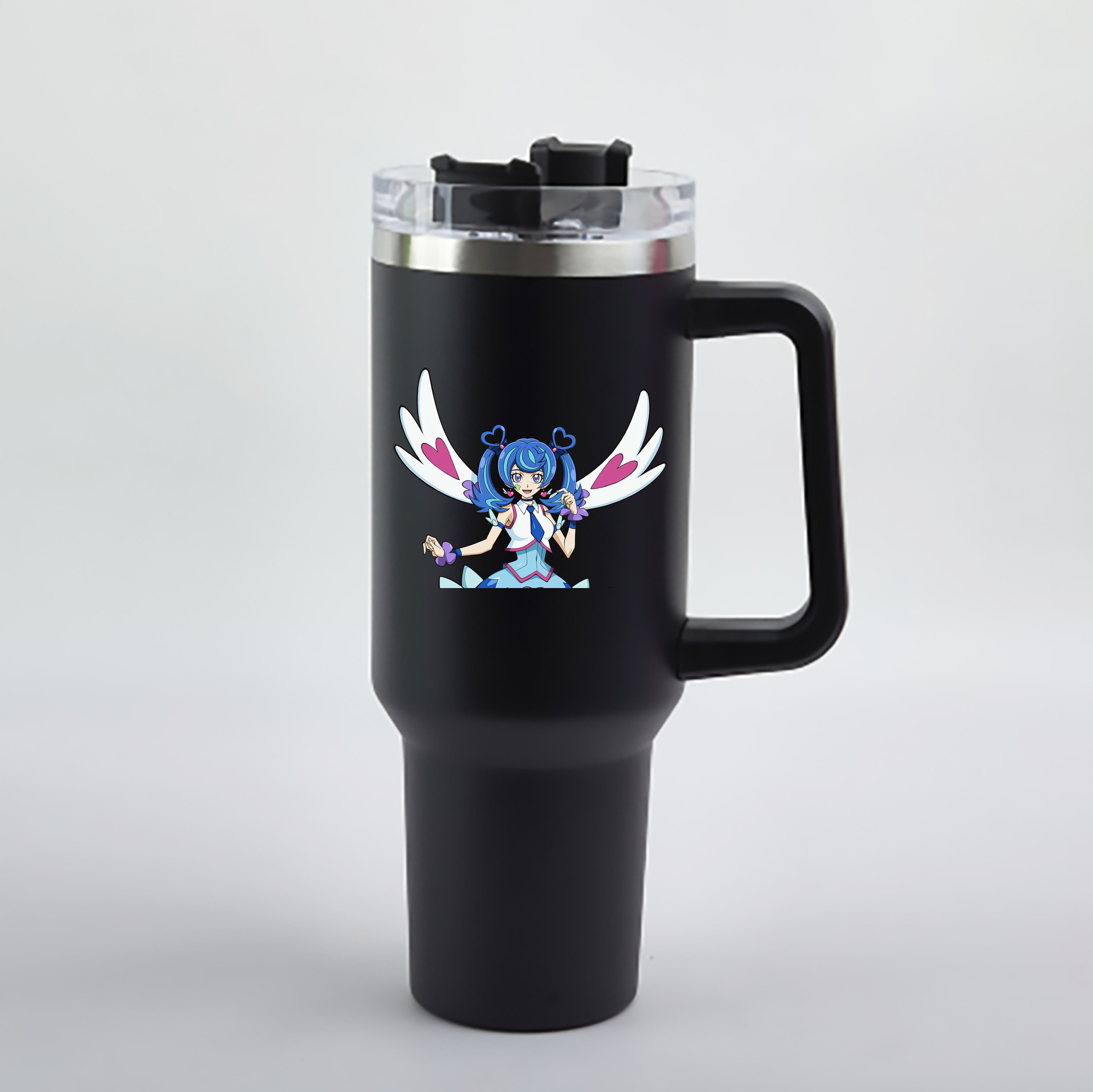 （画像用） 遊☆戯☆王 Yu-Gi-Oh! 1200mL車用タンブラー - クリスタルステッカー（プラスチックストロー付き）
