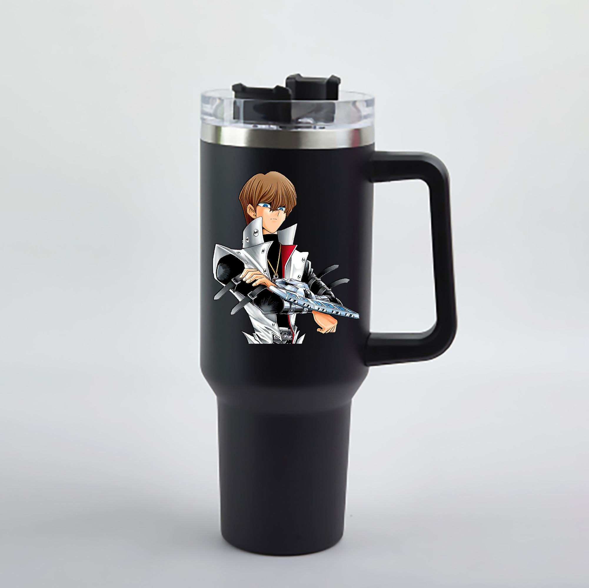 （画像用） 遊☆戯☆王 Yu-Gi-Oh! 1200mL車用タンブラー - クリスタルステッカー（プラスチックストロー付き）