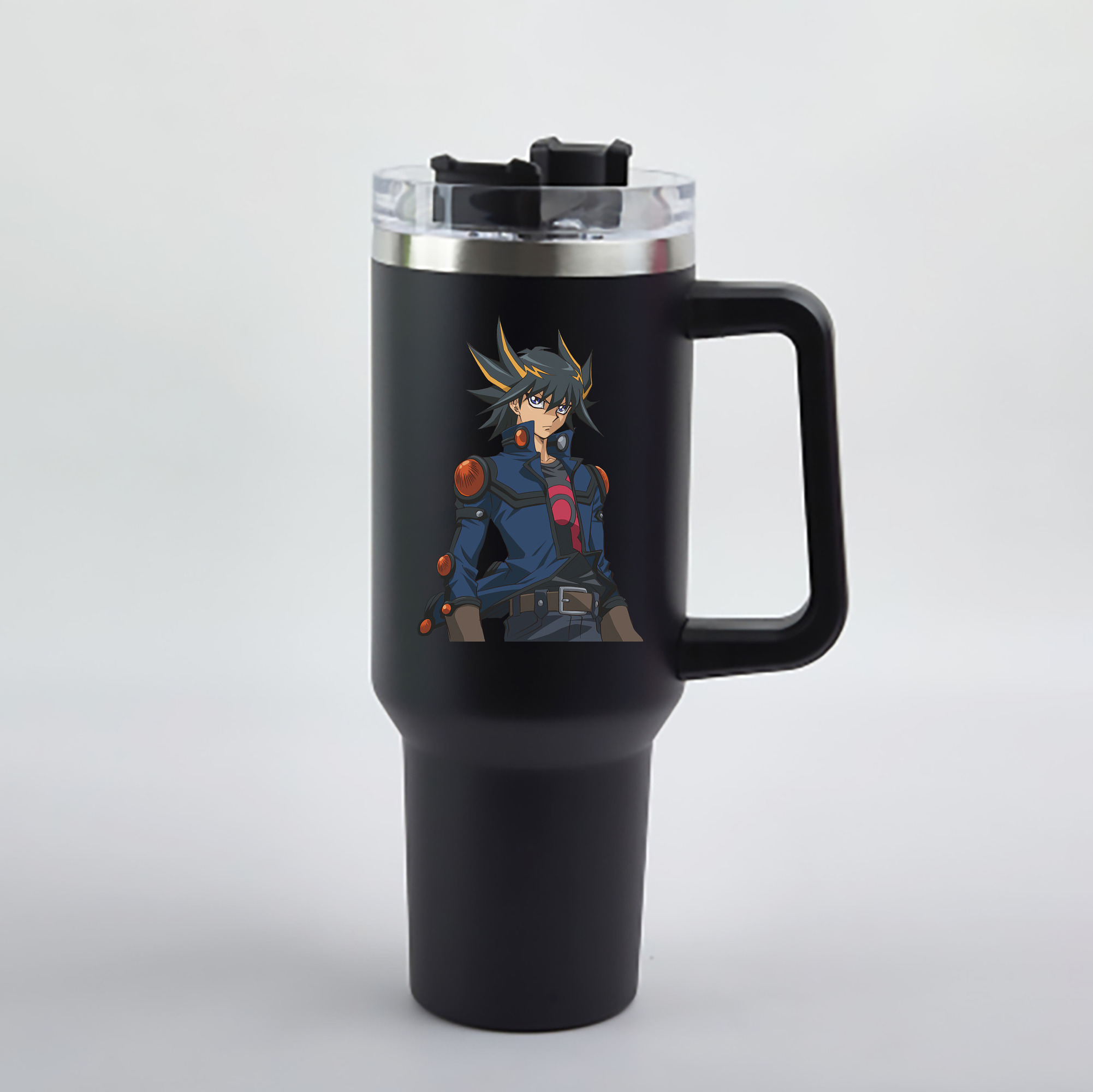 （画像用） 遊☆戯☆王 Yu-Gi-Oh! 1200mL車用タンブラー - クリスタルステッカー（プラスチックストロー付き）