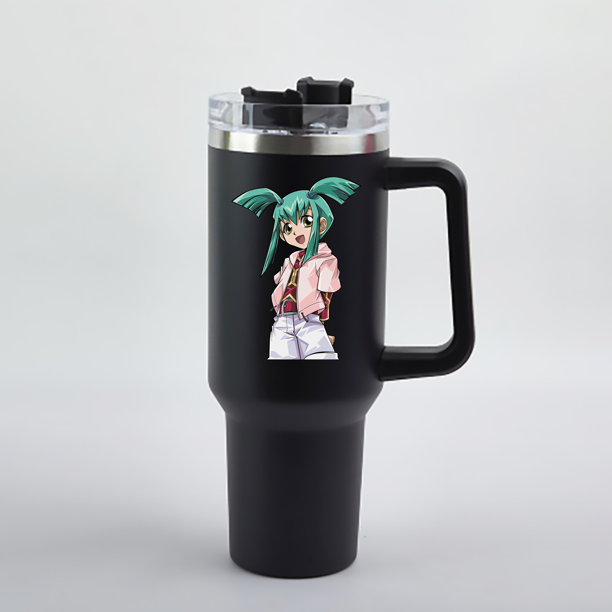 （画像用） 遊☆戯☆王 Yu-Gi-Oh! 1200mL車用タンブラー - クリスタルステッカー（プラスチックストロー付き）