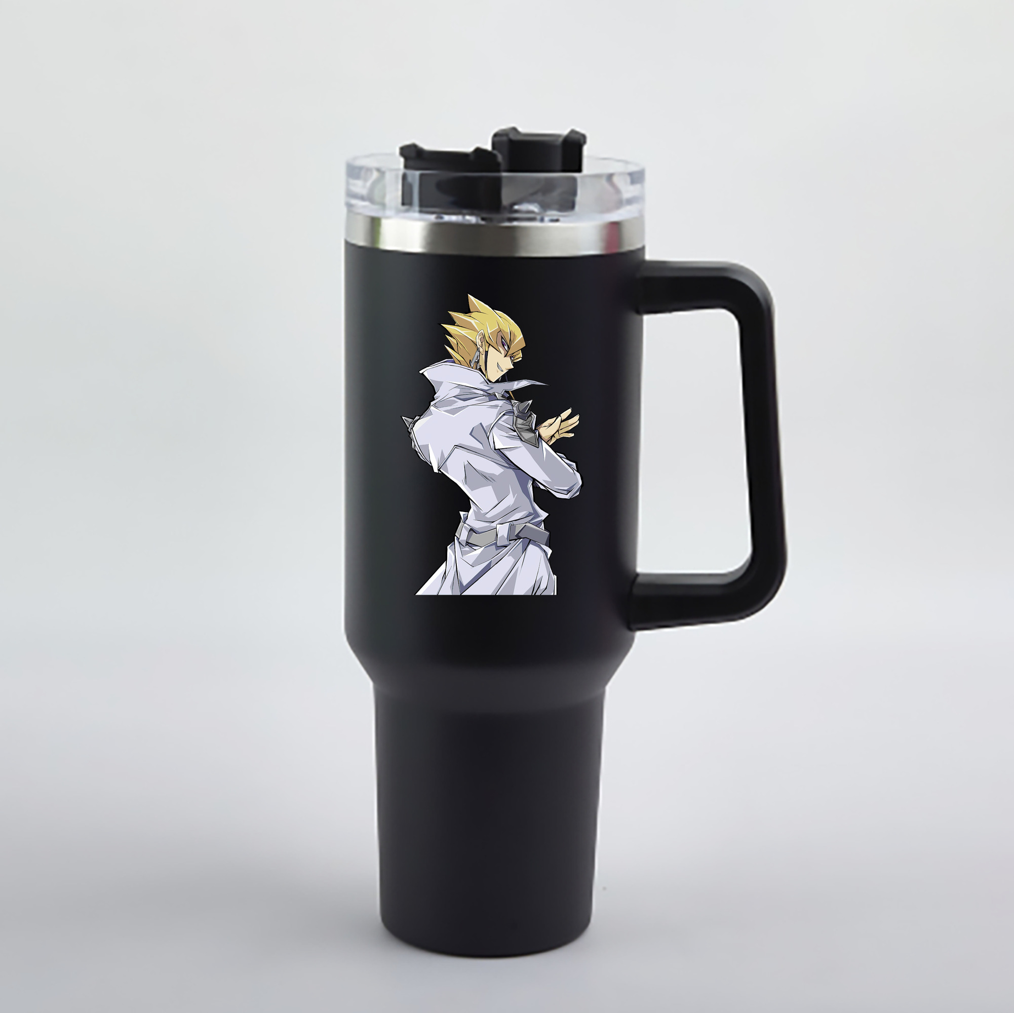（画像用） 遊☆戯☆王 Yu-Gi-Oh! 1200mL車用タンブラー - クリスタルステッカー（プラスチックストロー付き）