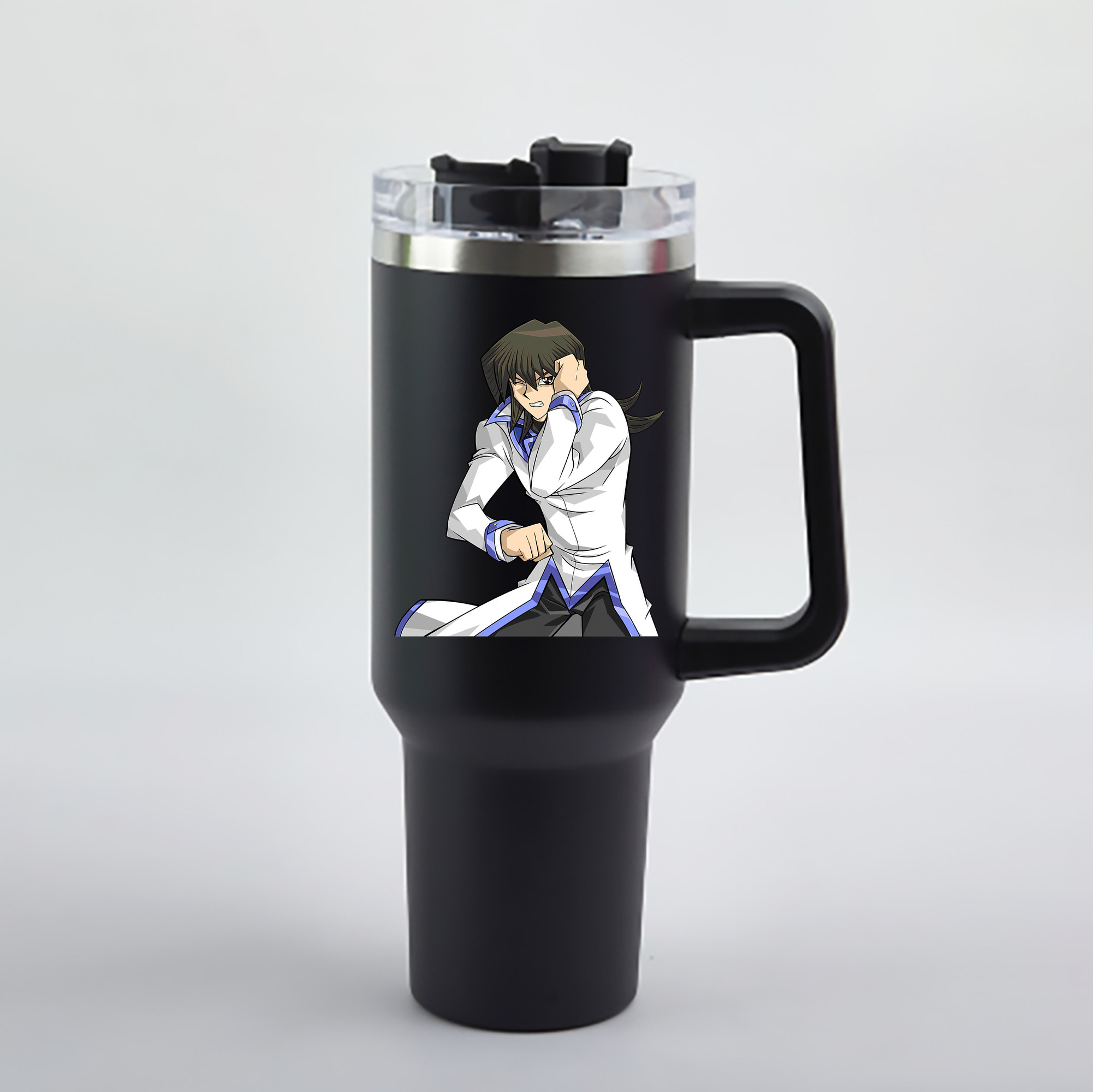 （画像用） 遊☆戯☆王 Yu-Gi-Oh! 1200mL車用タンブラー - クリスタルステッカー（プラスチックストロー付き）