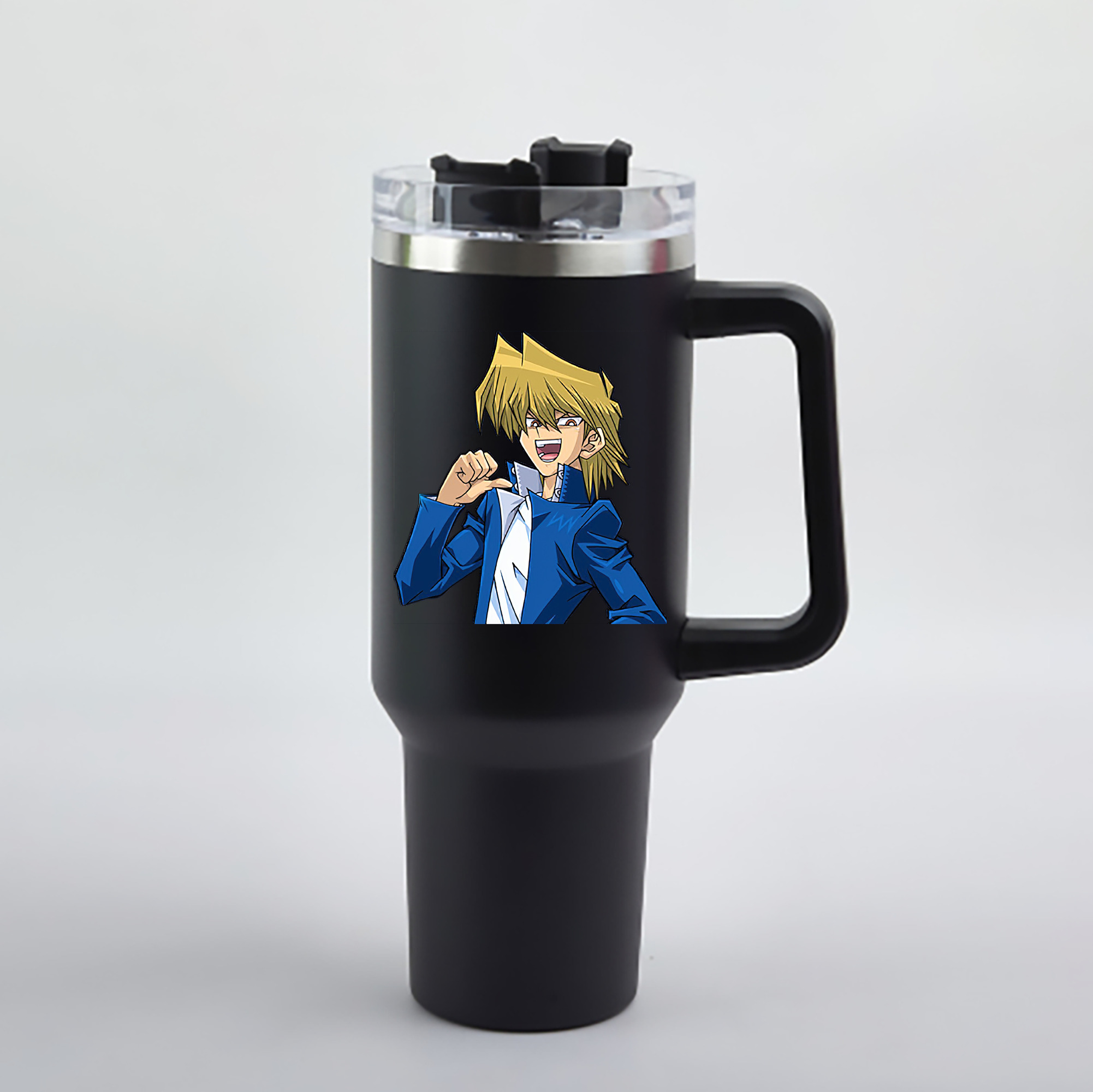 （画像用） 遊☆戯☆王 Yu-Gi-Oh! 1200mL車用タンブラー - クリスタルステッカー（プラスチックストロー付き）