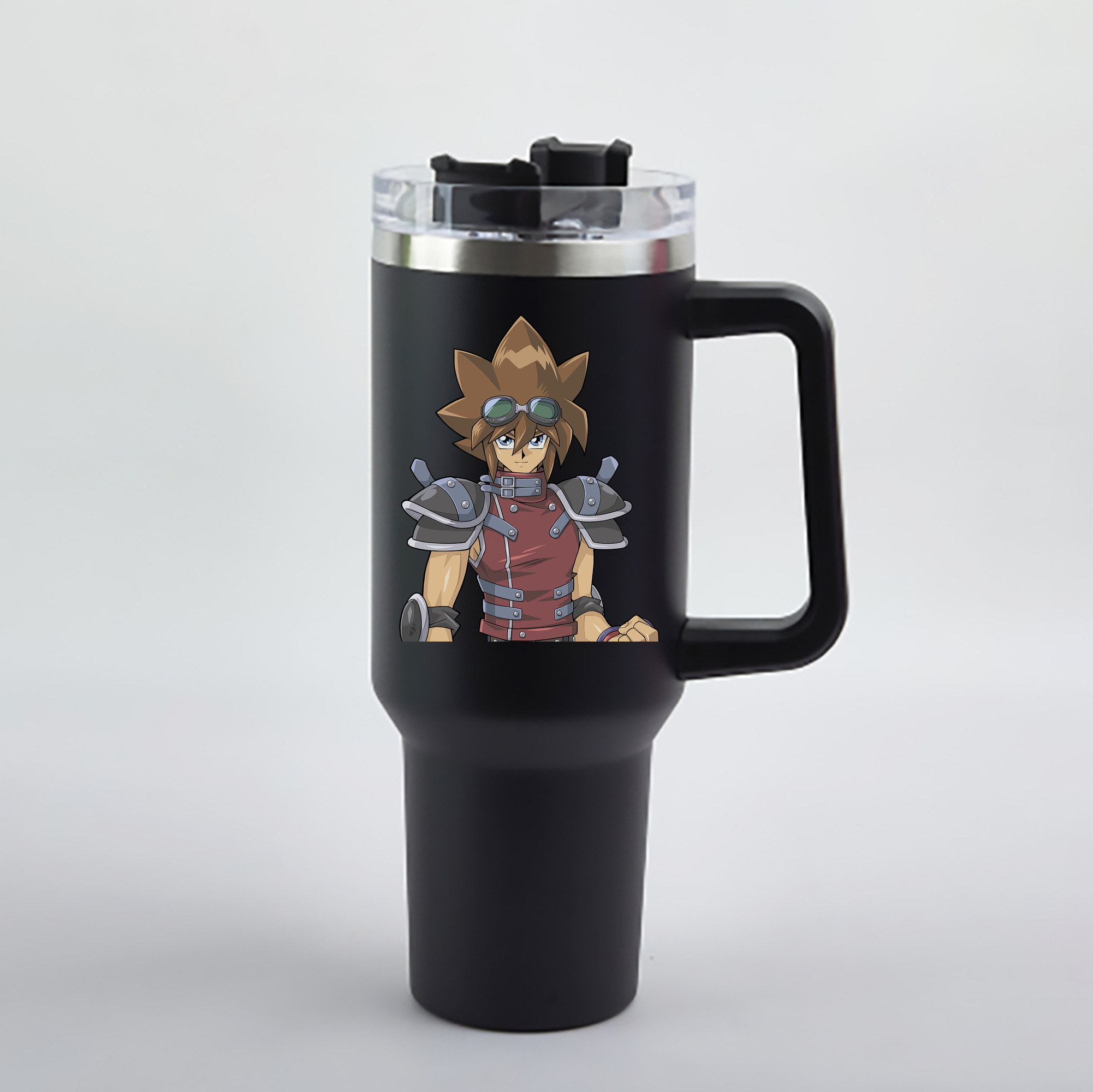 （画像用） 遊☆戯☆王 Yu-Gi-Oh! 1200mL車用タンブラー - クリスタルステッカー（プラスチックストロー付き）
