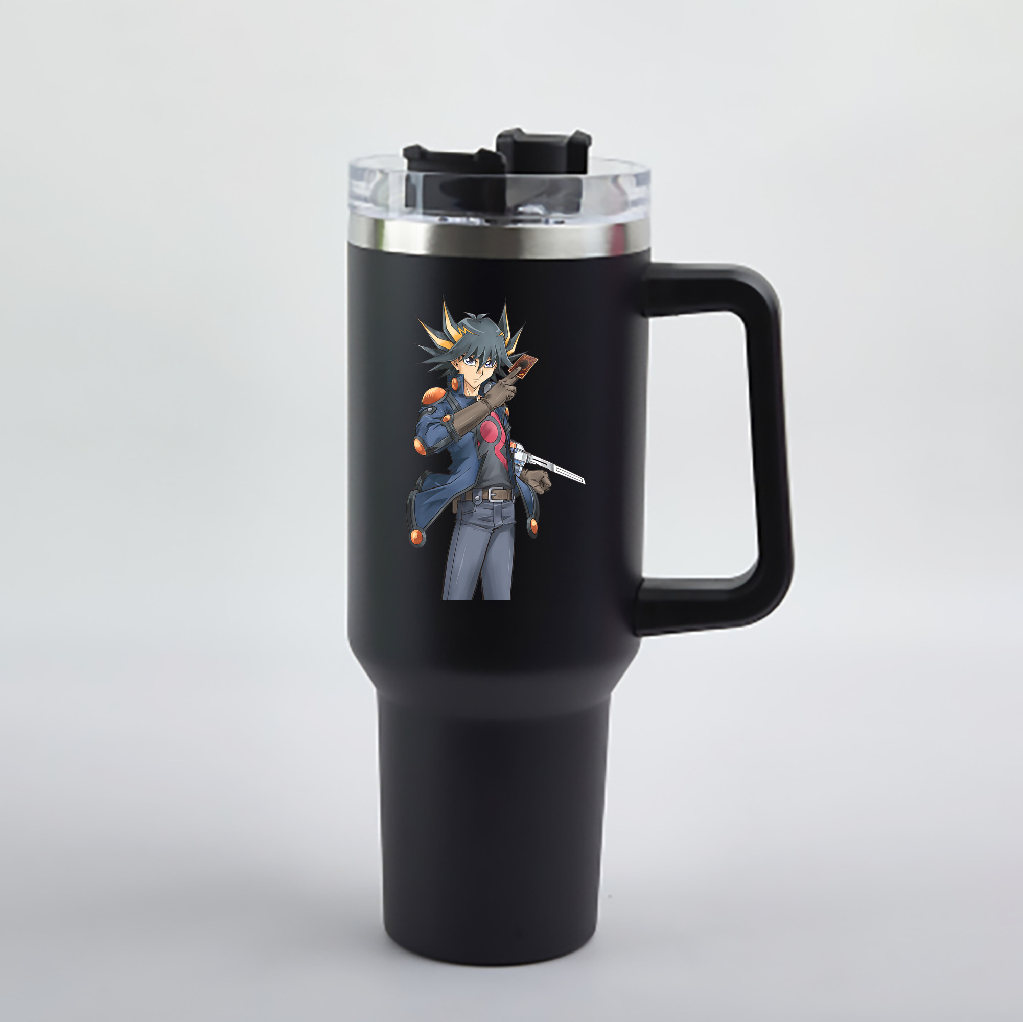 （画像用） 遊☆戯☆王 Yu-Gi-Oh! 1200mL車用タンブラー - クリスタルステッカー（プラスチックストロー付き）