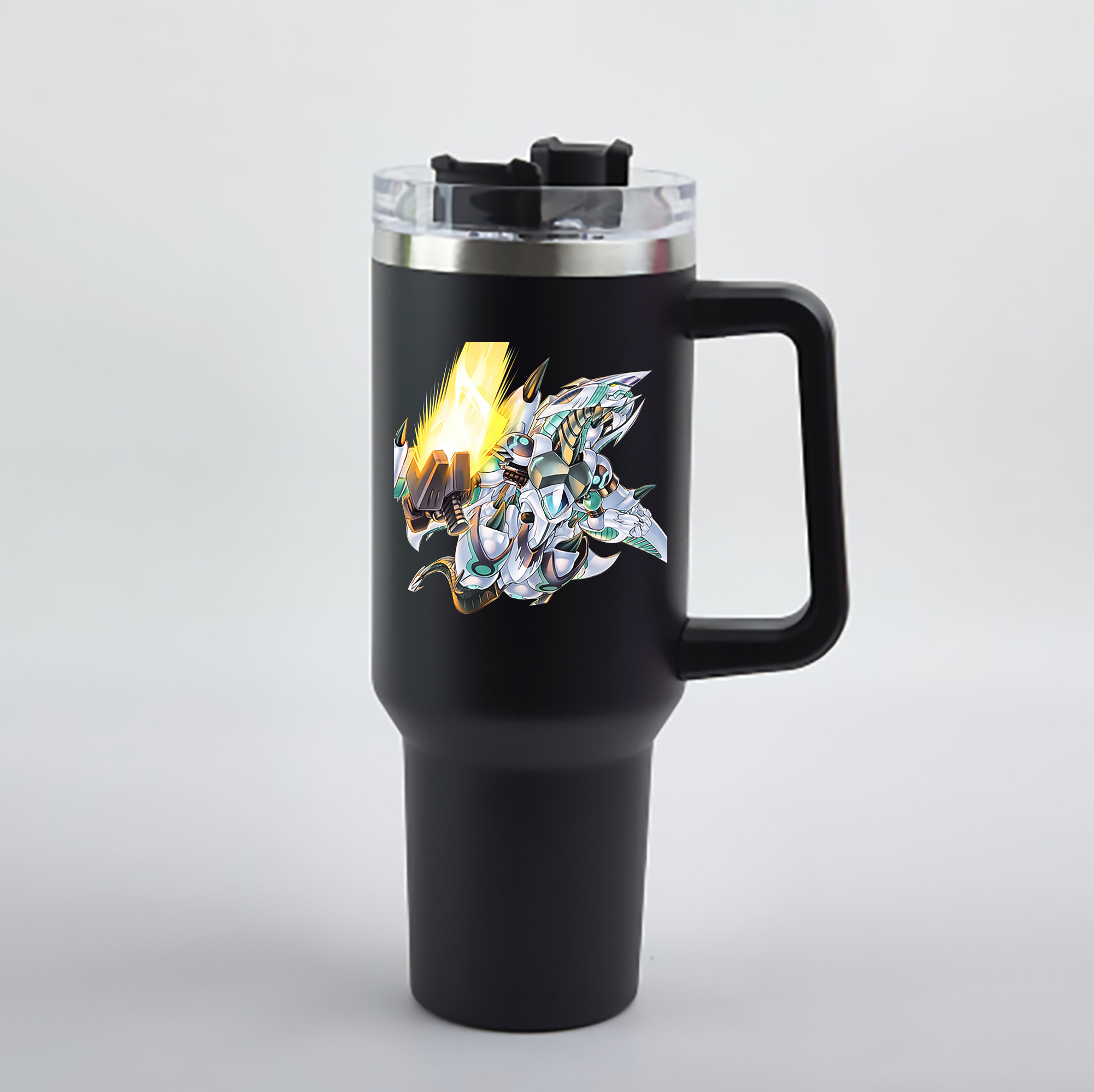 （画像用） 遊☆戯☆王 Yu-Gi-Oh! 1200mL車用タンブラー - クリスタルステッカー（プラスチックストロー付き）
