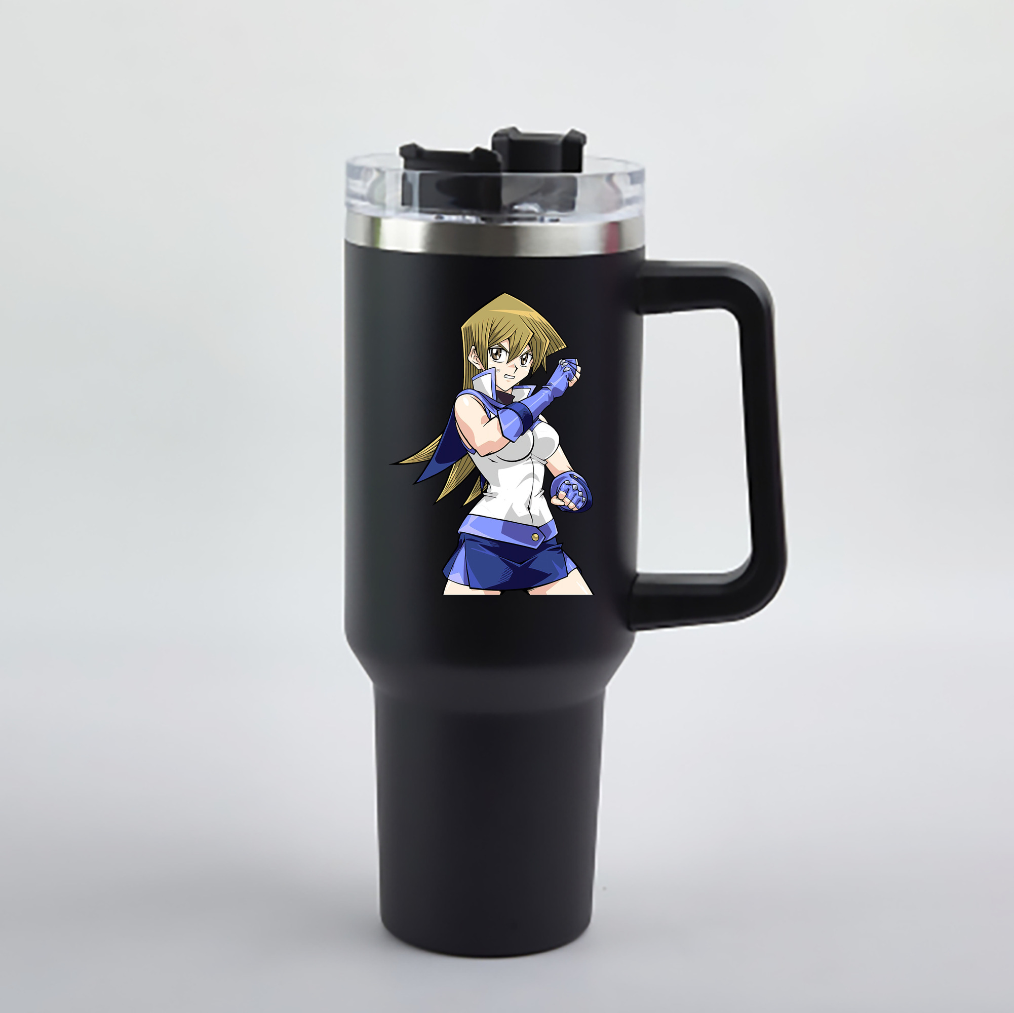 （画像用） 遊☆戯☆王 Yu-Gi-Oh! 1200mL車用タンブラー - クリスタルステッカー（プラスチックストロー付き）