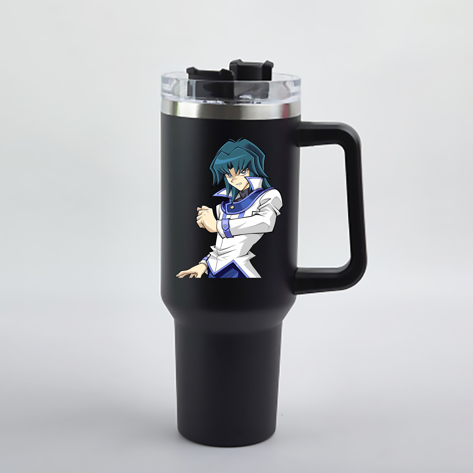 （画像用） 遊☆戯☆王 Yu-Gi-Oh! 1200mL車用タンブラー - クリスタルステッカー（プラスチックストロー付き）
