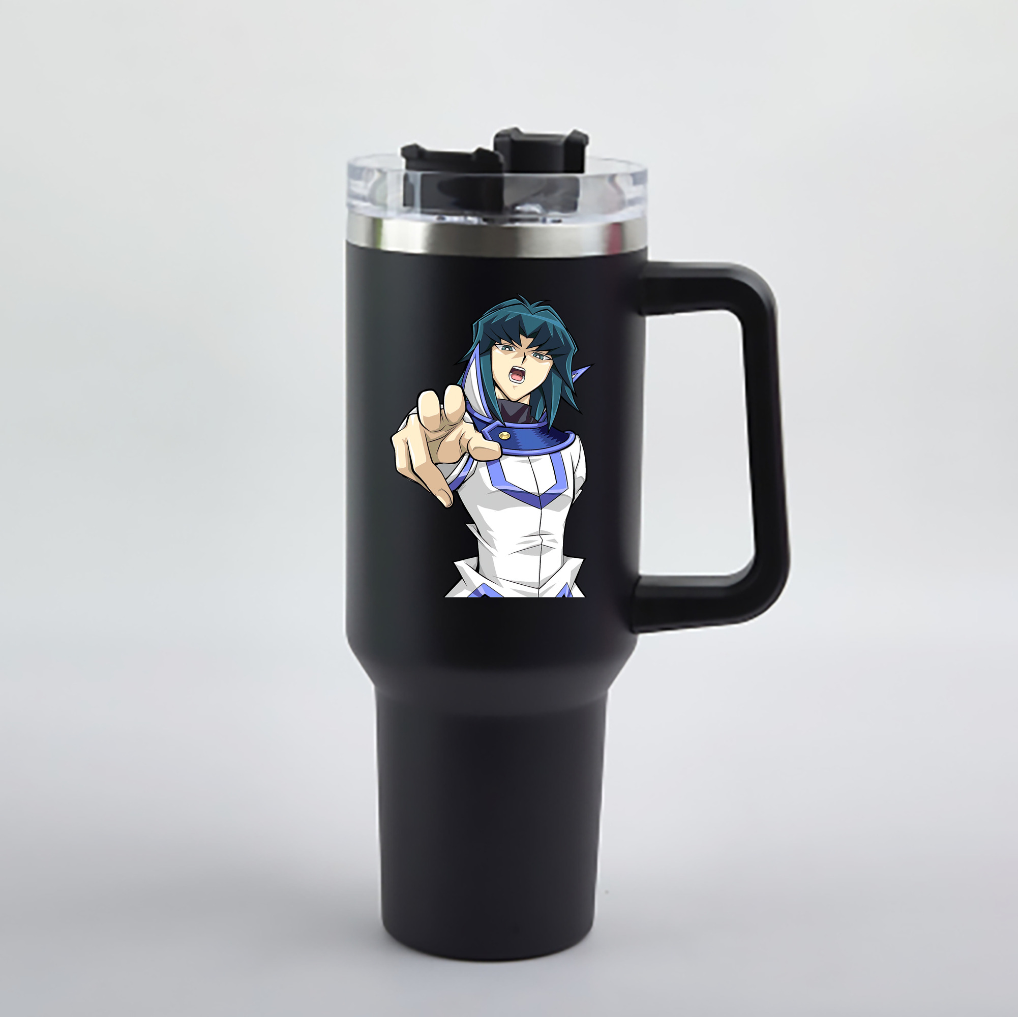 （画像用） 遊☆戯☆王 Yu-Gi-Oh! 1200mL車用タンブラー - クリスタルステッカー（プラスチックストロー付き）