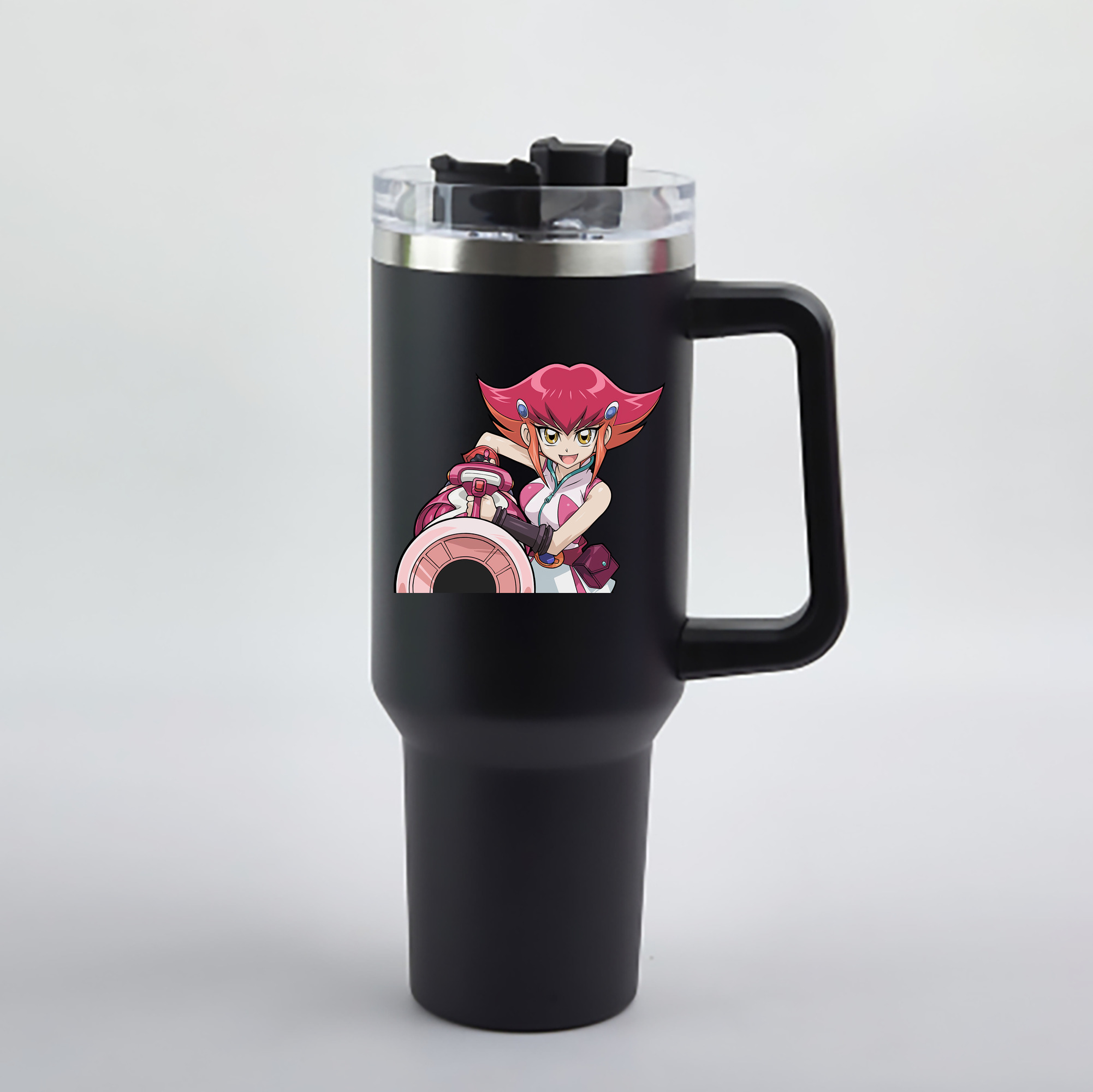 （画像用） 遊☆戯☆王 Yu-Gi-Oh! 1200mL車用タンブラー - クリスタルステッカー（プラスチックストロー付き）