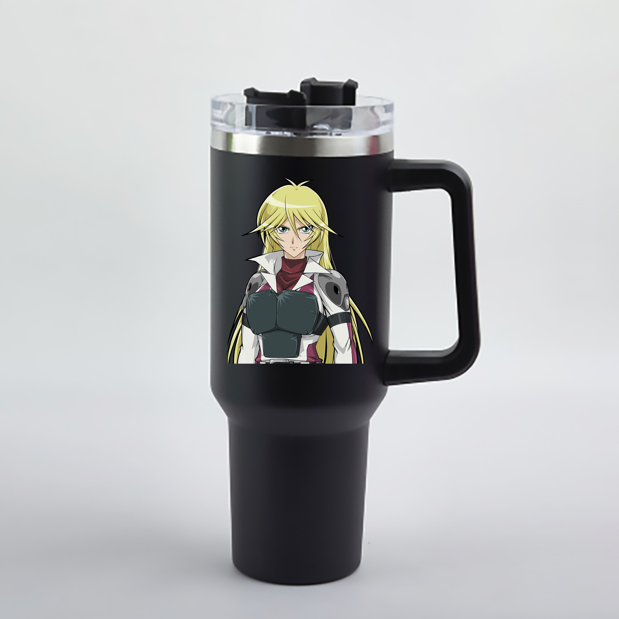 （画像用） 遊☆戯☆王 Yu-Gi-Oh! 1200mL車用タンブラー - クリスタルステッカー（プラスチックストロー付き）