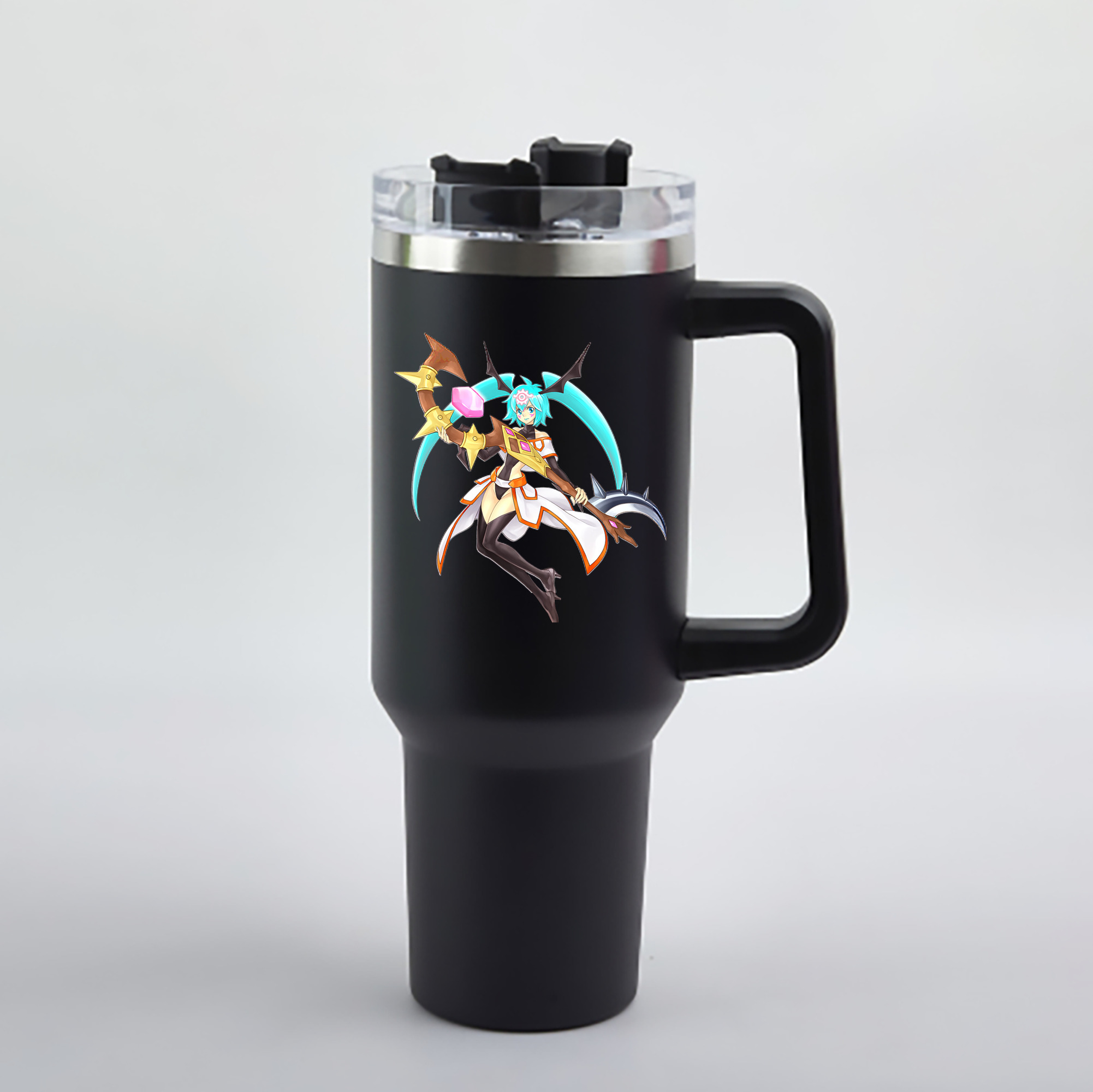 （画像用） 遊☆戯☆王 Yu-Gi-Oh! 1200mL車用タンブラー - クリスタルステッカー（プラスチックストロー付き）
