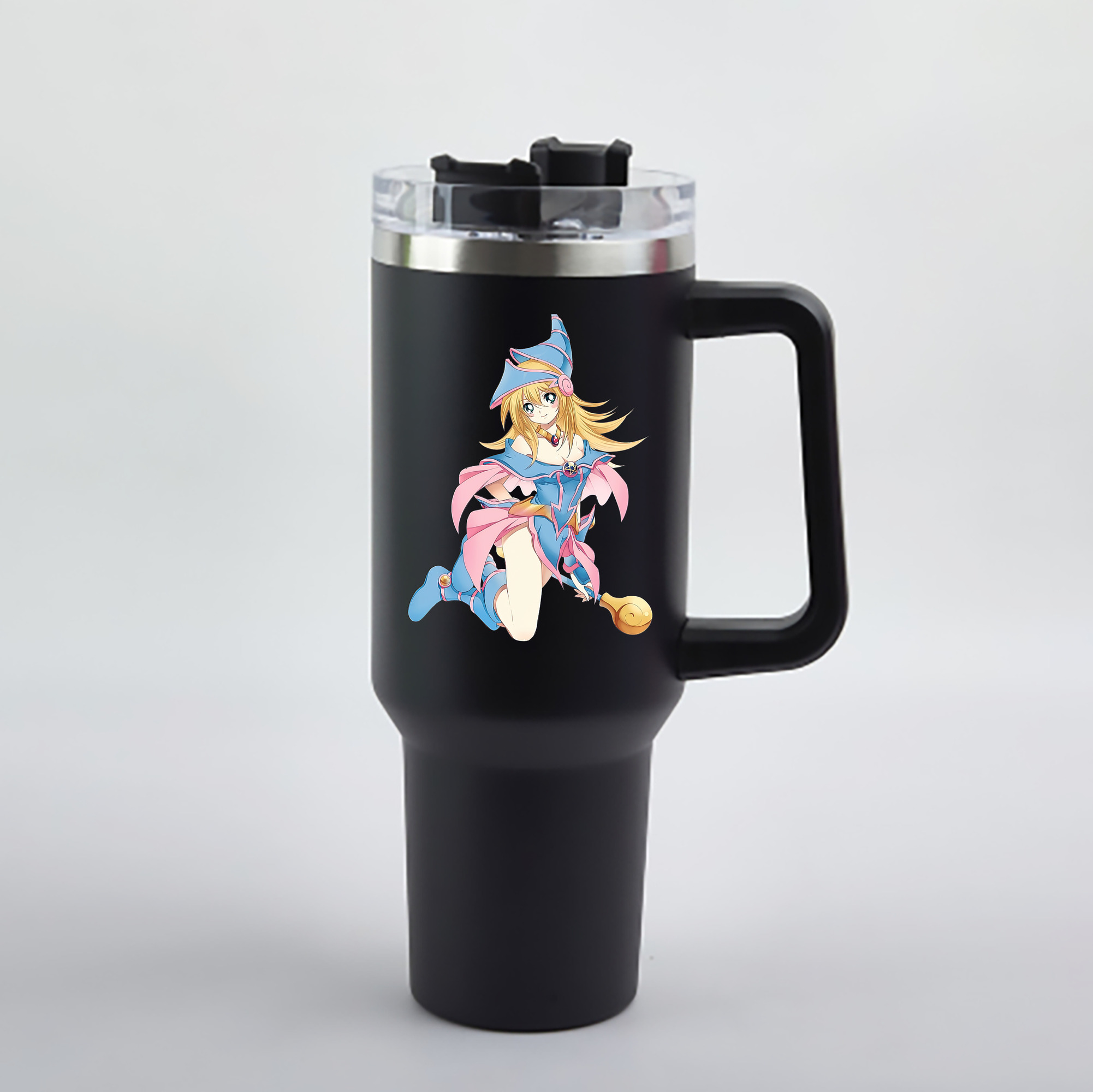（画像用） 遊☆戯☆王 Yu-Gi-Oh! 1200mL車用タンブラー - クリスタルステッカー（プラスチックストロー付き）