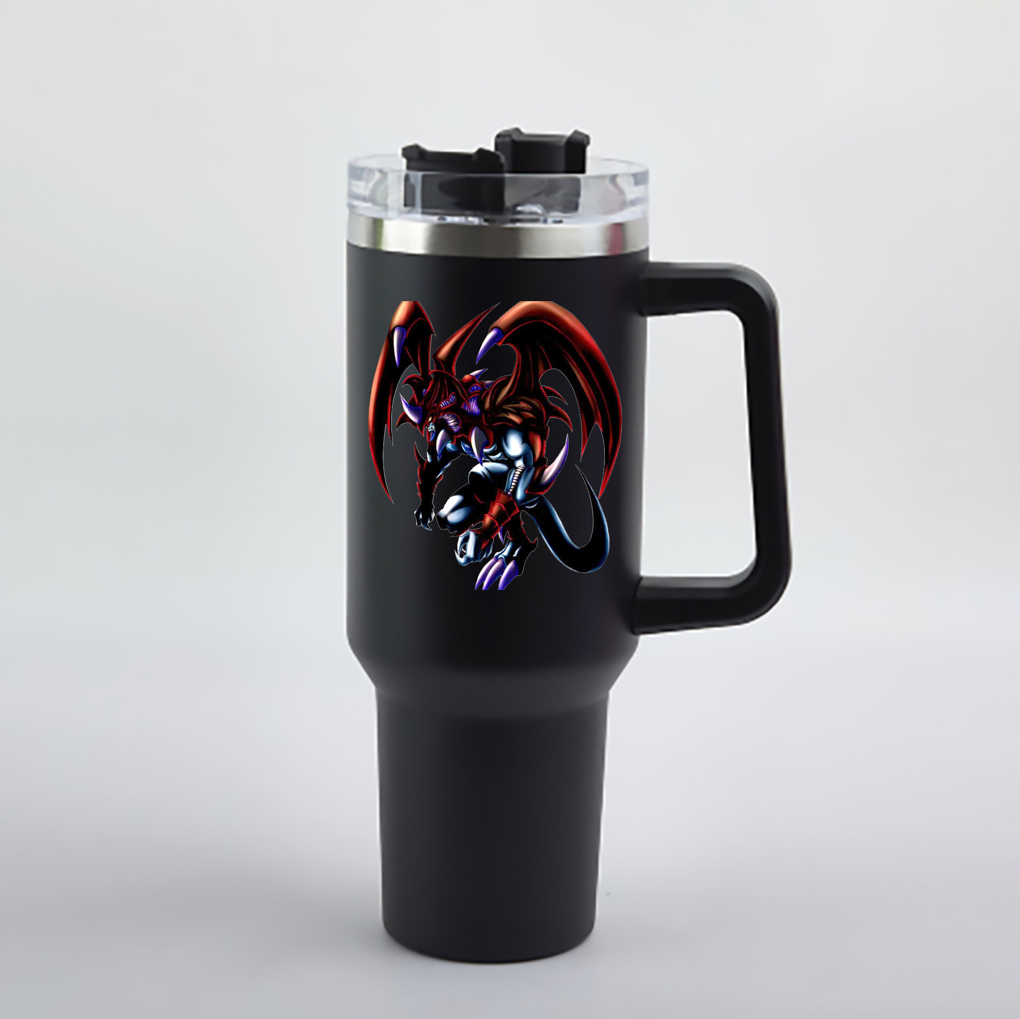 （画像用） 遊☆戯☆王 Yu-Gi-Oh! 1200mL車用タンブラー - クリスタルステッカー（プラスチックストロー付き）
