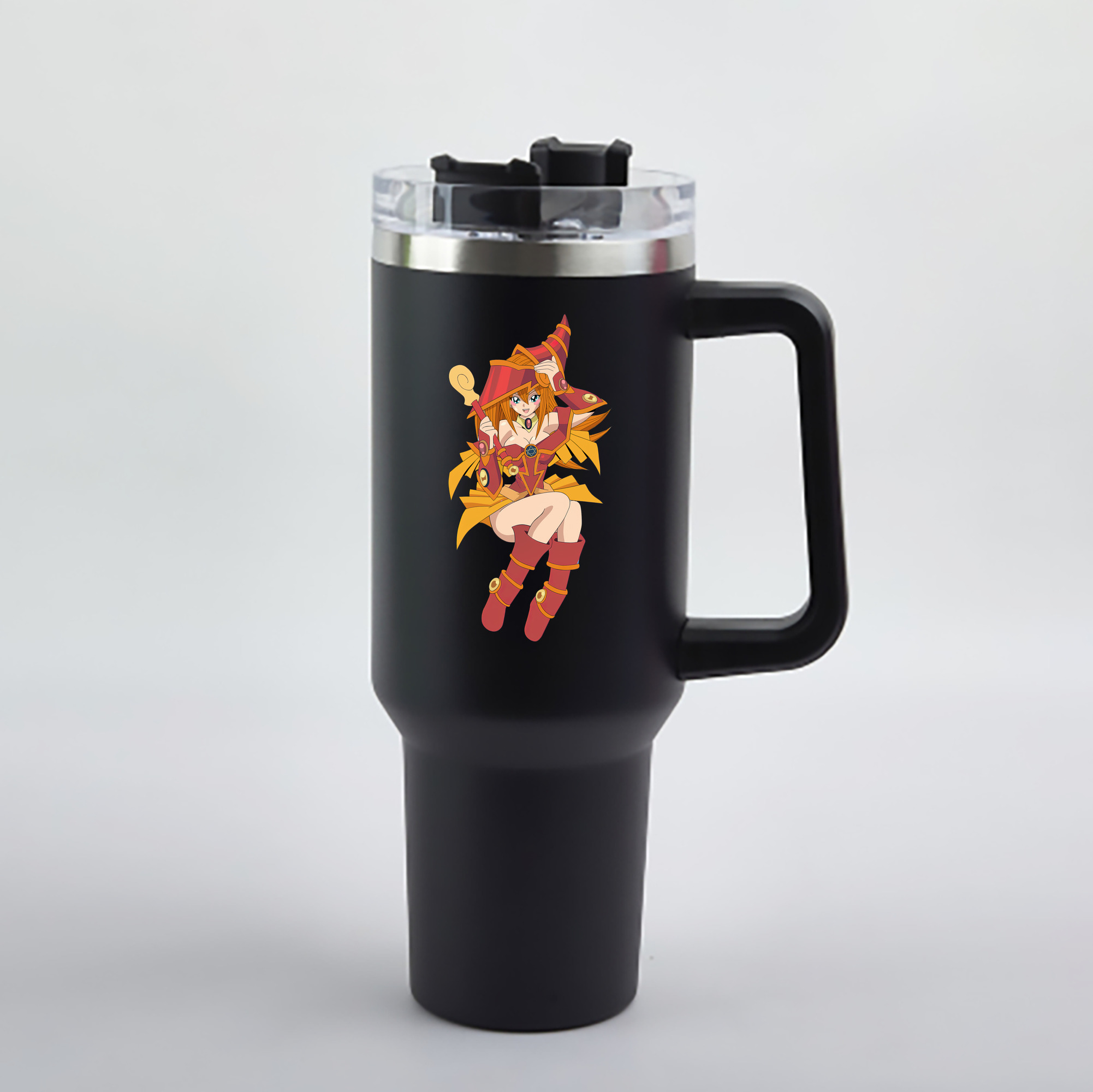 （画像用） 遊☆戯☆王 Yu-Gi-Oh! 1200mL車用タンブラー - クリスタルステッカー（プラスチックストロー付き）