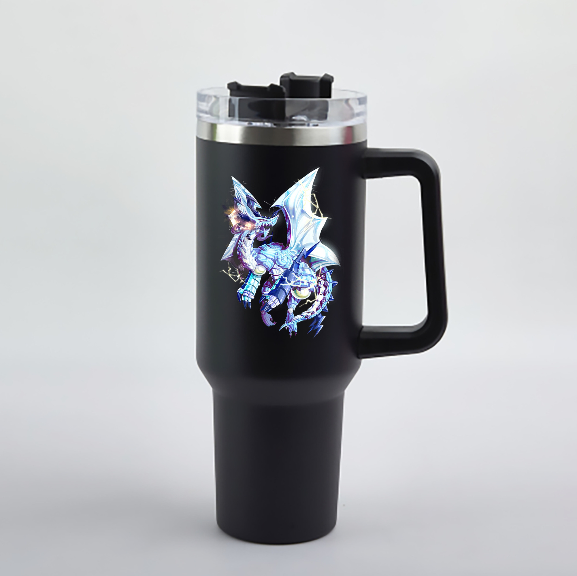 （画像用） 遊☆戯☆王 Yu-Gi-Oh! 1200mL車用タンブラー - クリスタルステッカー（プラスチックストロー付き）