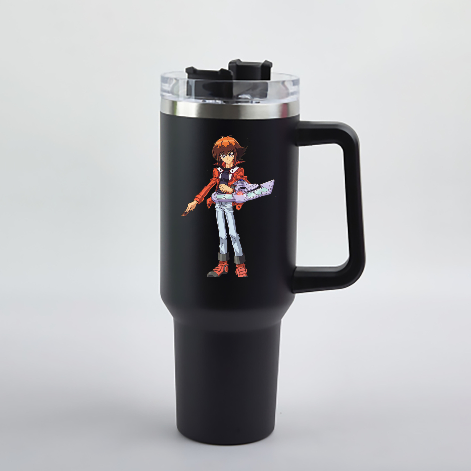 （画像用） 遊☆戯☆王 Yu-Gi-Oh! 1200mL車用タンブラー - クリスタルステッカー（プラスチックストロー付き）