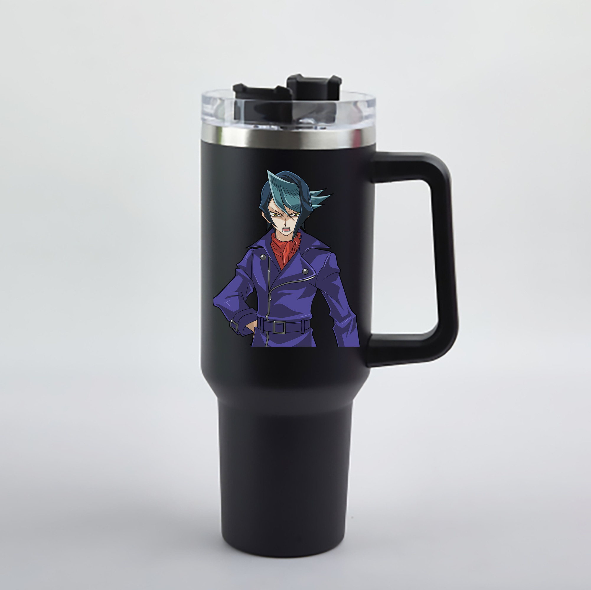 （画像用） 遊☆戯☆王 Yu-Gi-Oh! 1200mL車用タンブラー - クリスタルステッカー（プラスチックストロー付き）