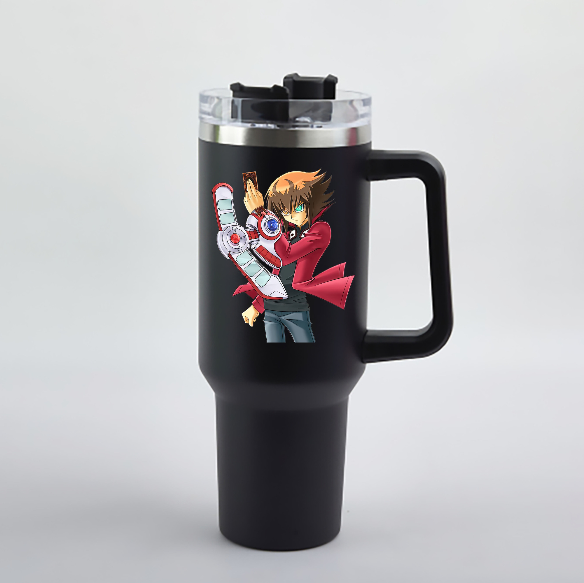 （画像用） 遊☆戯☆王 Yu-Gi-Oh! 1200mL車用タンブラー - クリスタルステッカー（プラスチックストロー付き）