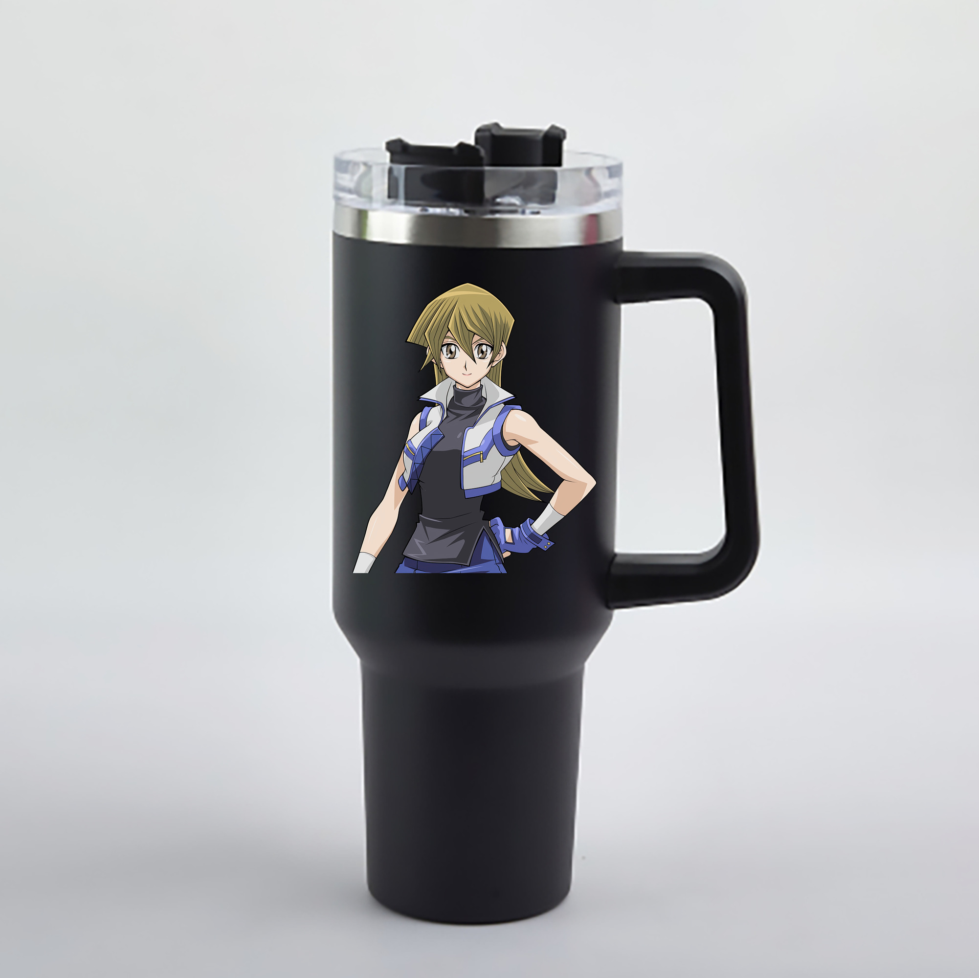 （画像用） 遊☆戯☆王 Yu-Gi-Oh! 1200mL車用タンブラー - クリスタルステッカー（プラスチックストロー付き）