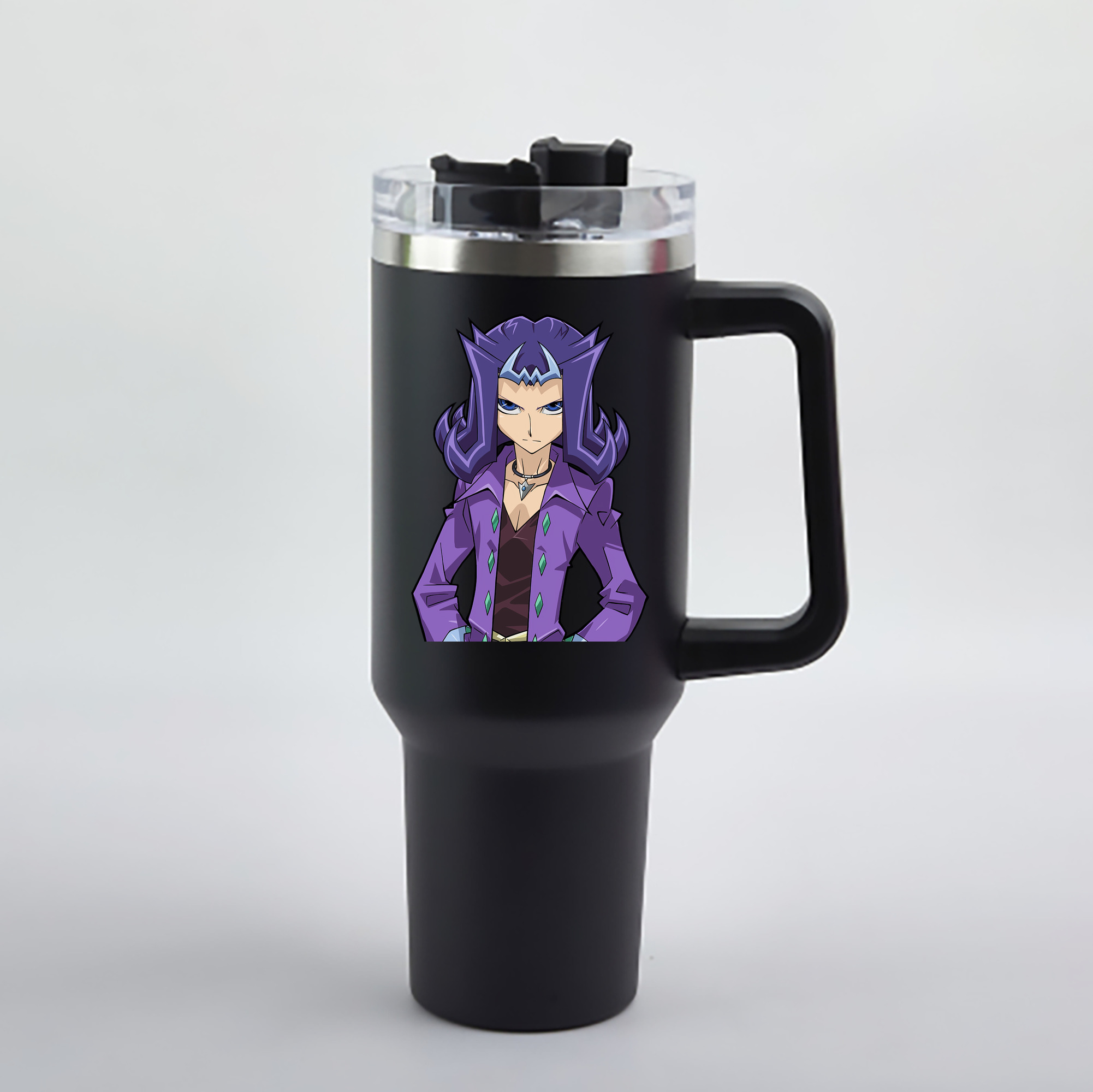 （画像用） 遊☆戯☆王 Yu-Gi-Oh! 1200mL車用タンブラー - クリスタルステッカー（プラスチックストロー付き）