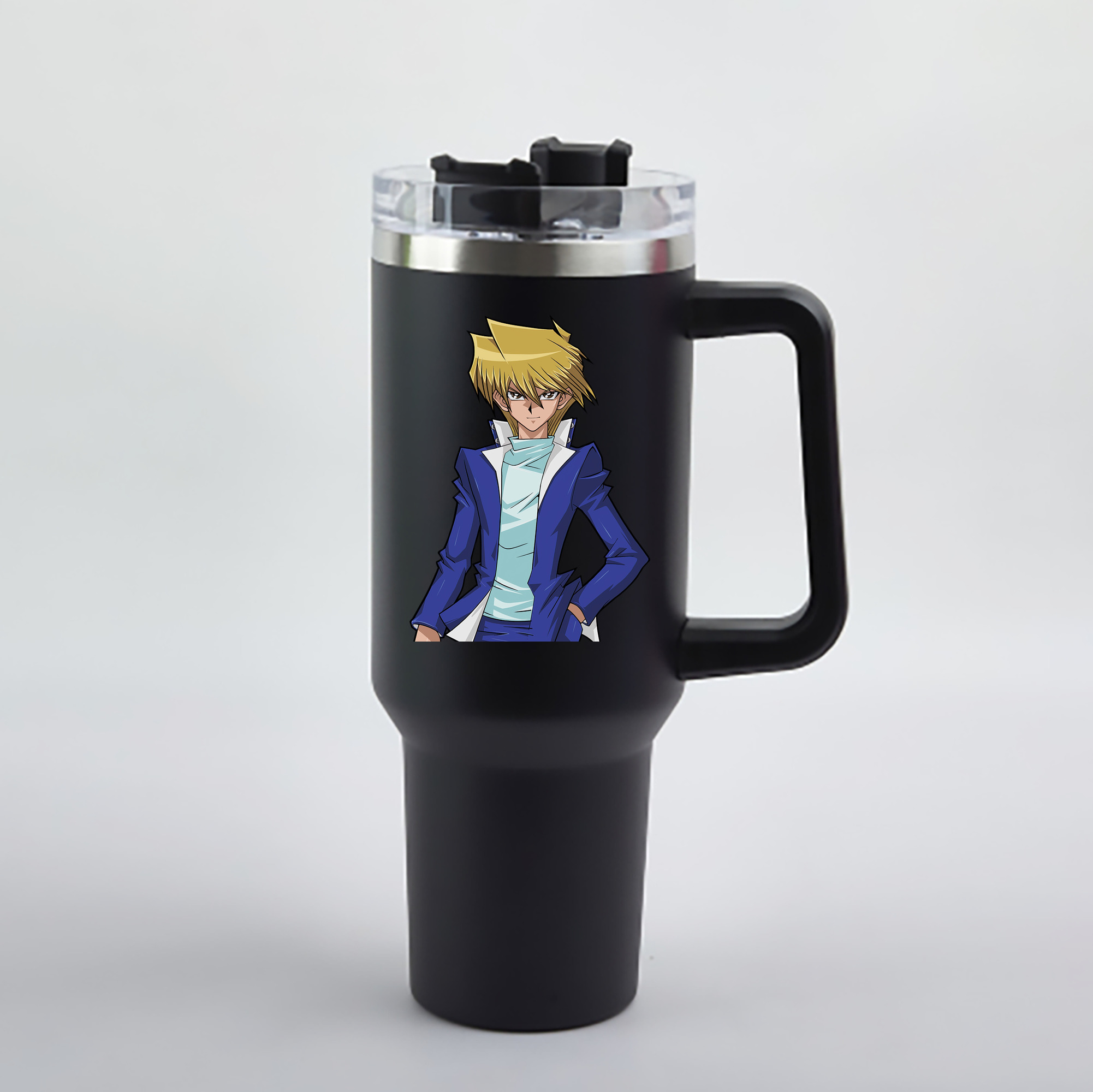 （画像用） 遊☆戯☆王 Yu-Gi-Oh! 1200mL車用タンブラー - クリスタルステッカー（プラスチックストロー付き）