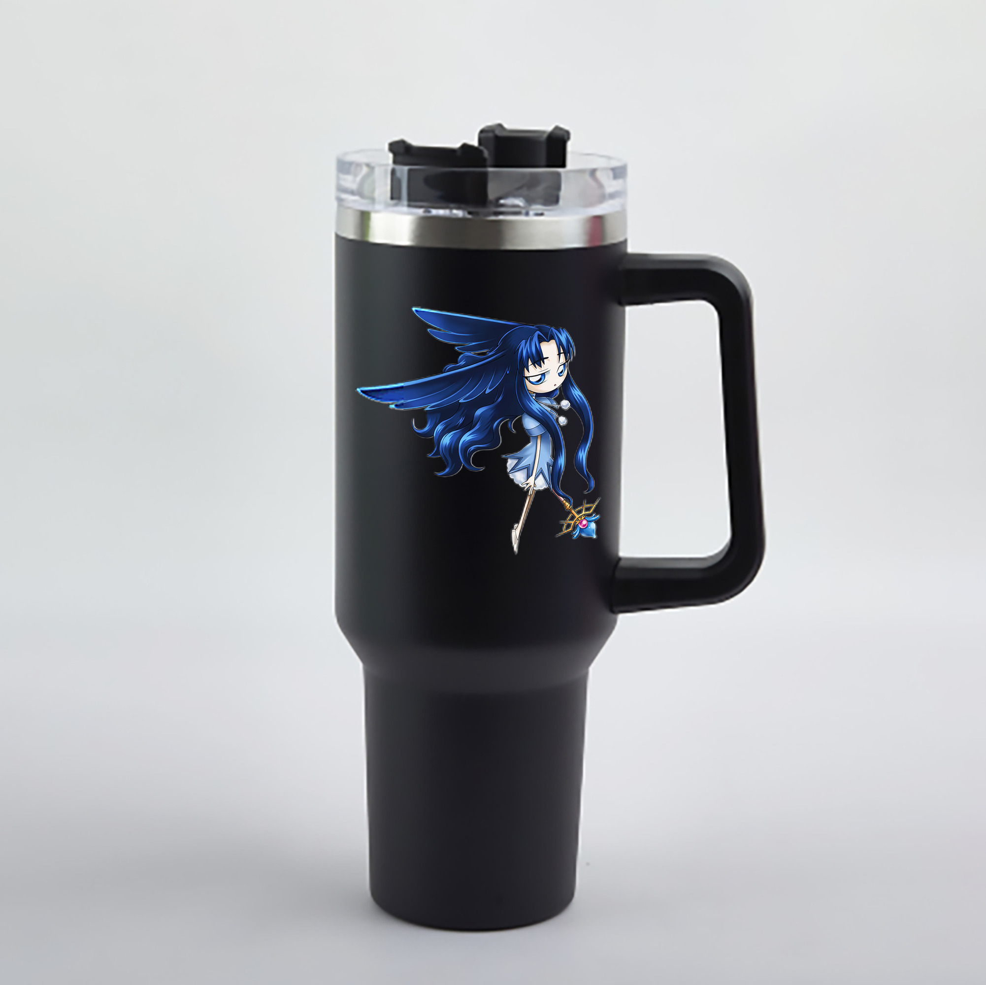（画像用） 遊☆戯☆王 Yu-Gi-Oh! 1200mL車用タンブラー - クリスタルステッカー（プラスチックストロー付き）