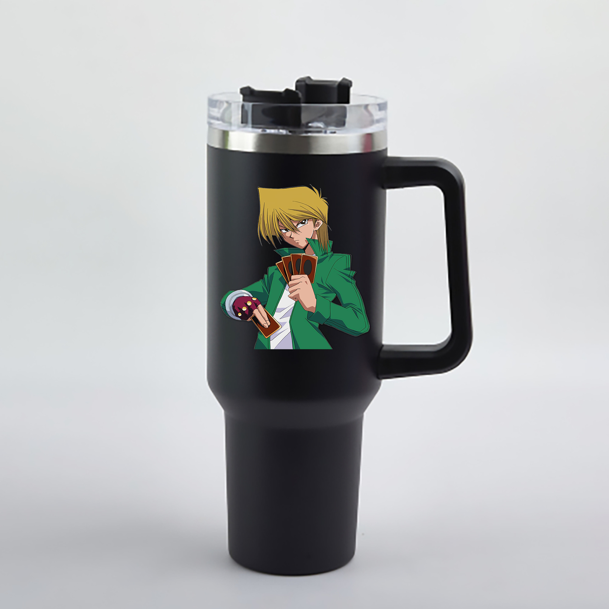 （画像用） 遊☆戯☆王 Yu-Gi-Oh! 1200mL車用タンブラー - クリスタルステッカー（プラスチックストロー付き）