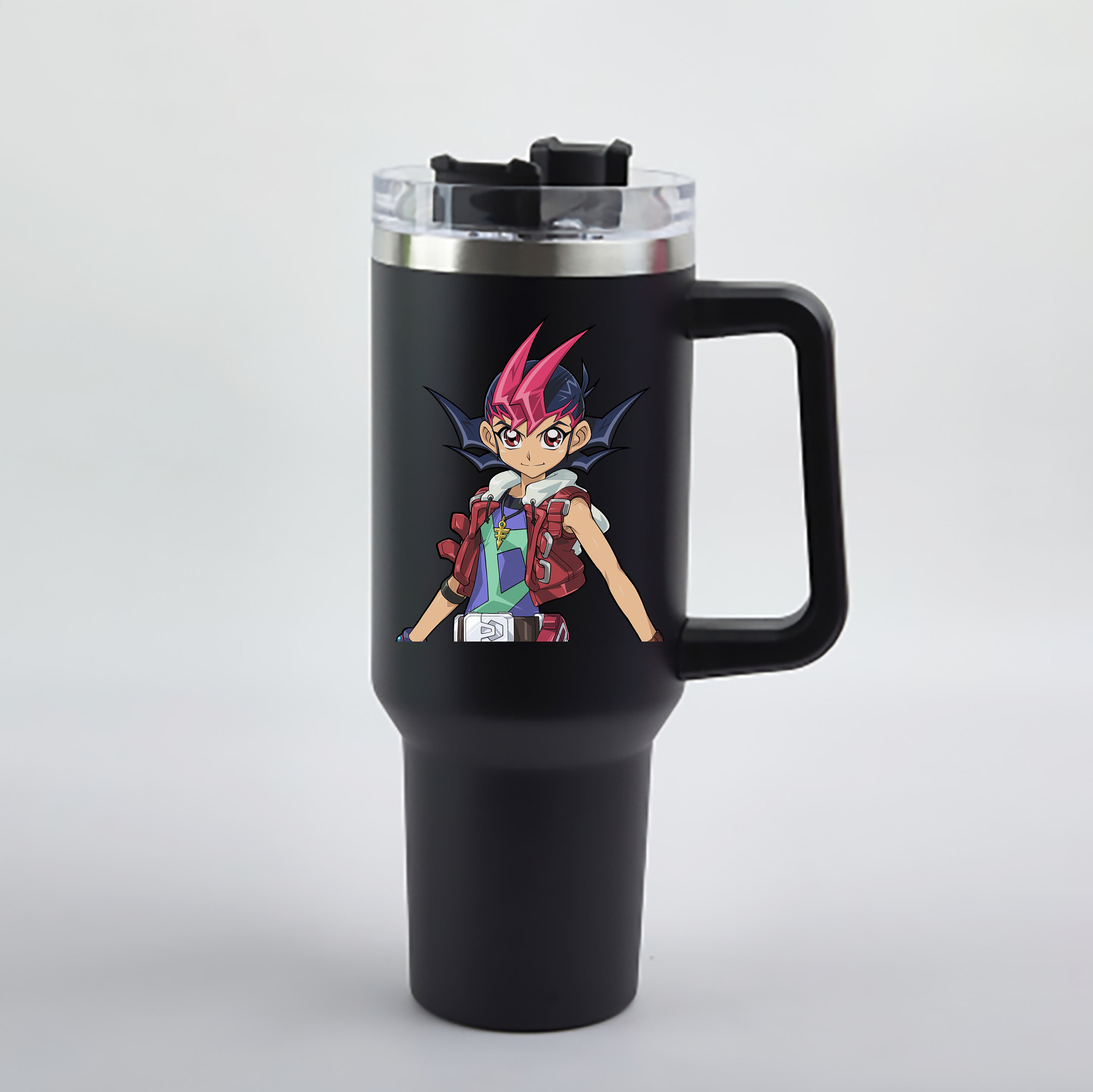 （画像用） 遊☆戯☆王 Yu-Gi-Oh! 1200mL車用タンブラー - クリスタルステッカー（プラスチックストロー付き）
