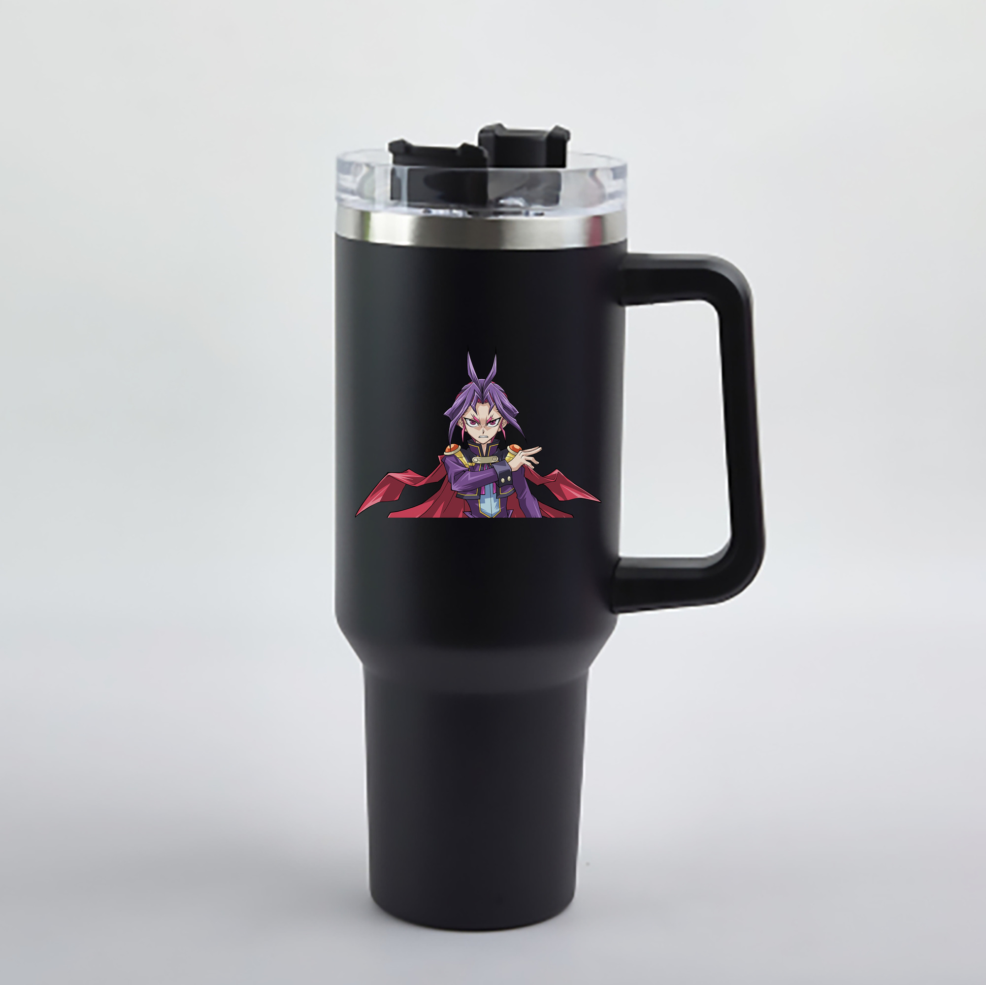 （画像用） 遊☆戯☆王 Yu-Gi-Oh! 1200mL車用タンブラー - クリスタルステッカー（プラスチックストロー付き）