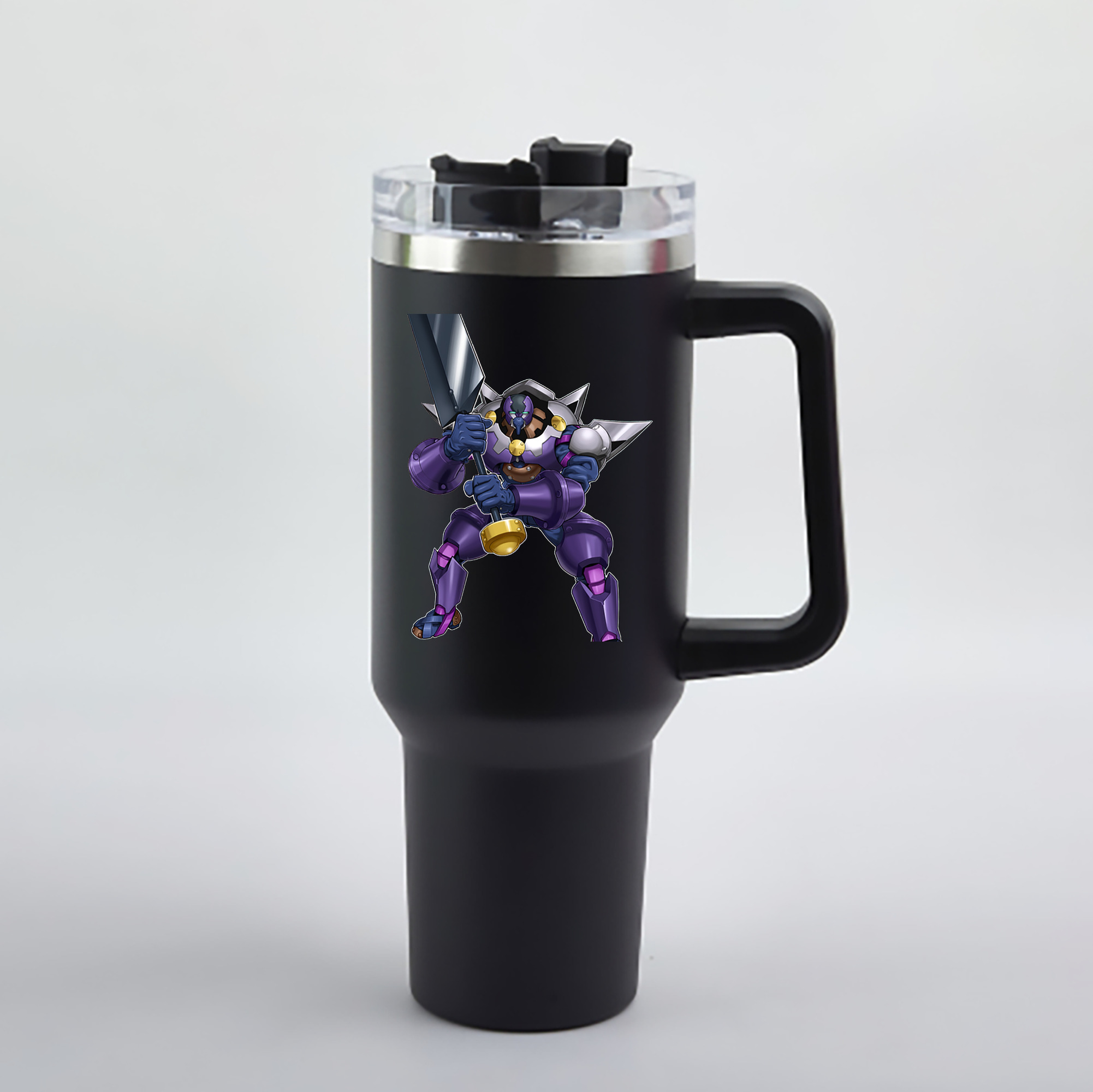 （画像用） 遊☆戯☆王 Yu-Gi-Oh! 1200mL車用タンブラー - クリスタルステッカー（プラスチックストロー付き）