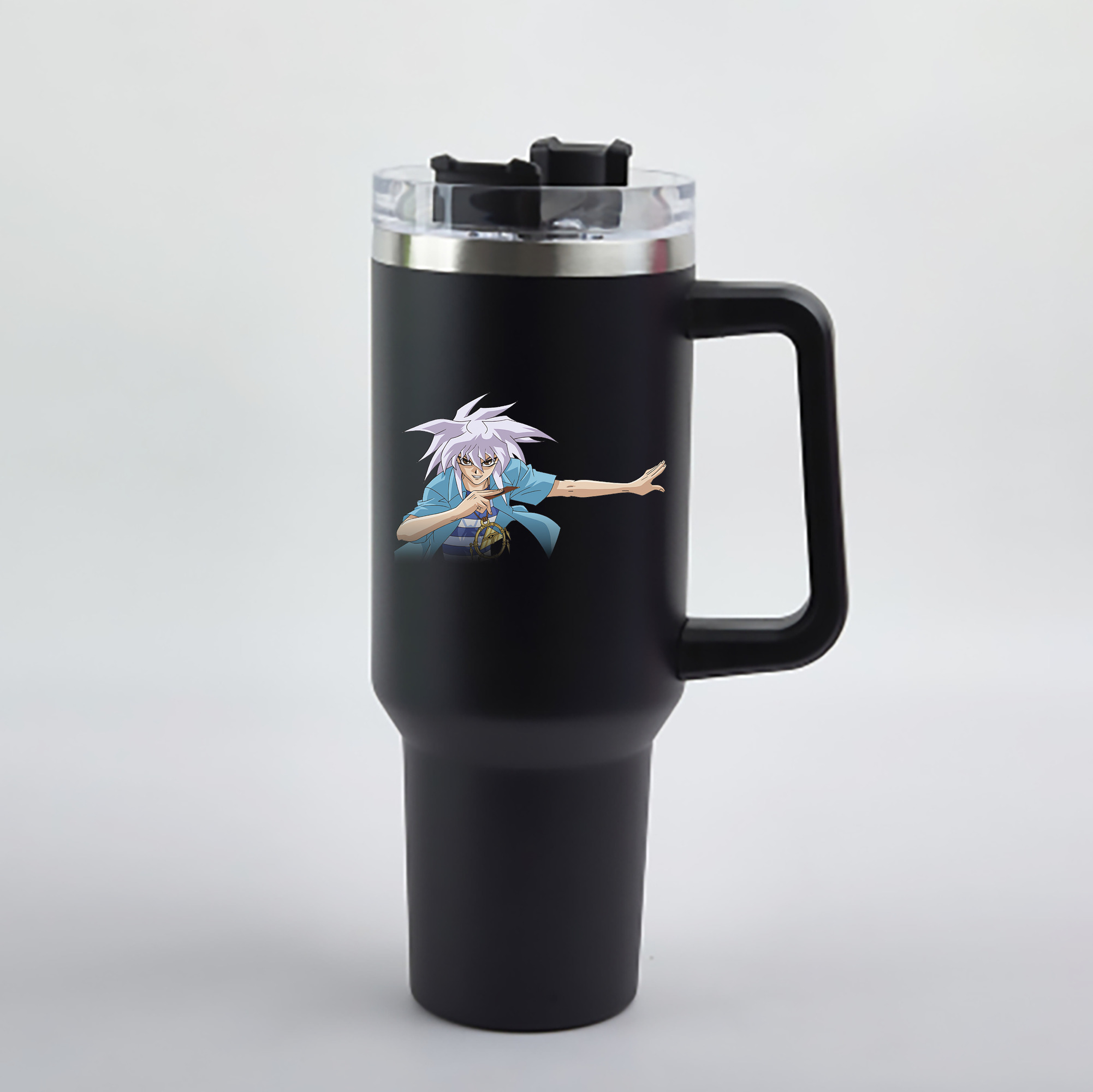 （画像用） 遊☆戯☆王 Yu-Gi-Oh! 1200mL車用タンブラー - クリスタルステッカー（プラスチックストロー付き）