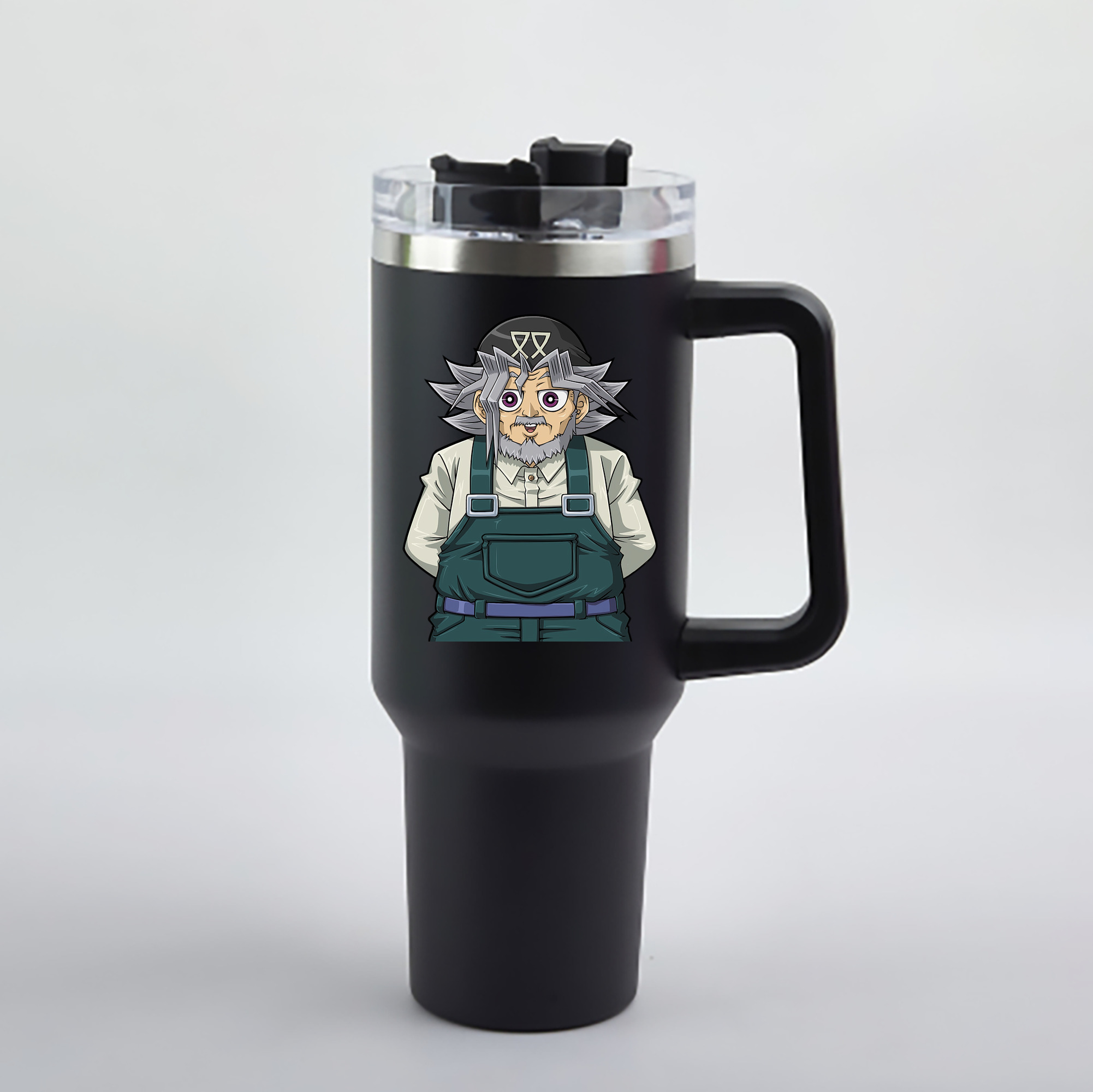 （画像用） 遊☆戯☆王 Yu-Gi-Oh! 1200mL車用タンブラー - クリスタルステッカー（プラスチックストロー付き）
