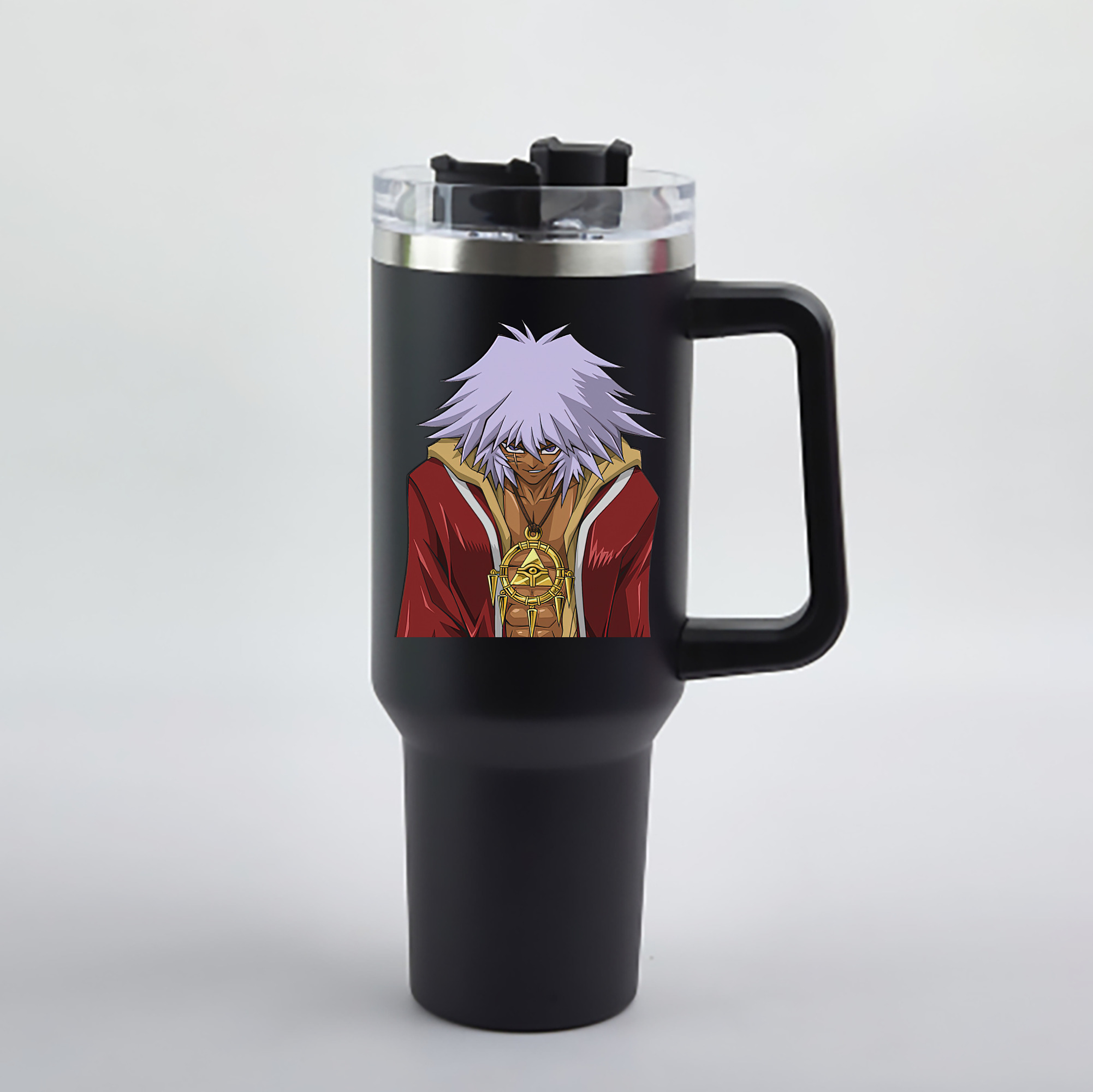 （画像用） 遊☆戯☆王 Yu-Gi-Oh! 1200mL車用タンブラー - クリスタルステッカー（プラスチックストロー付き）