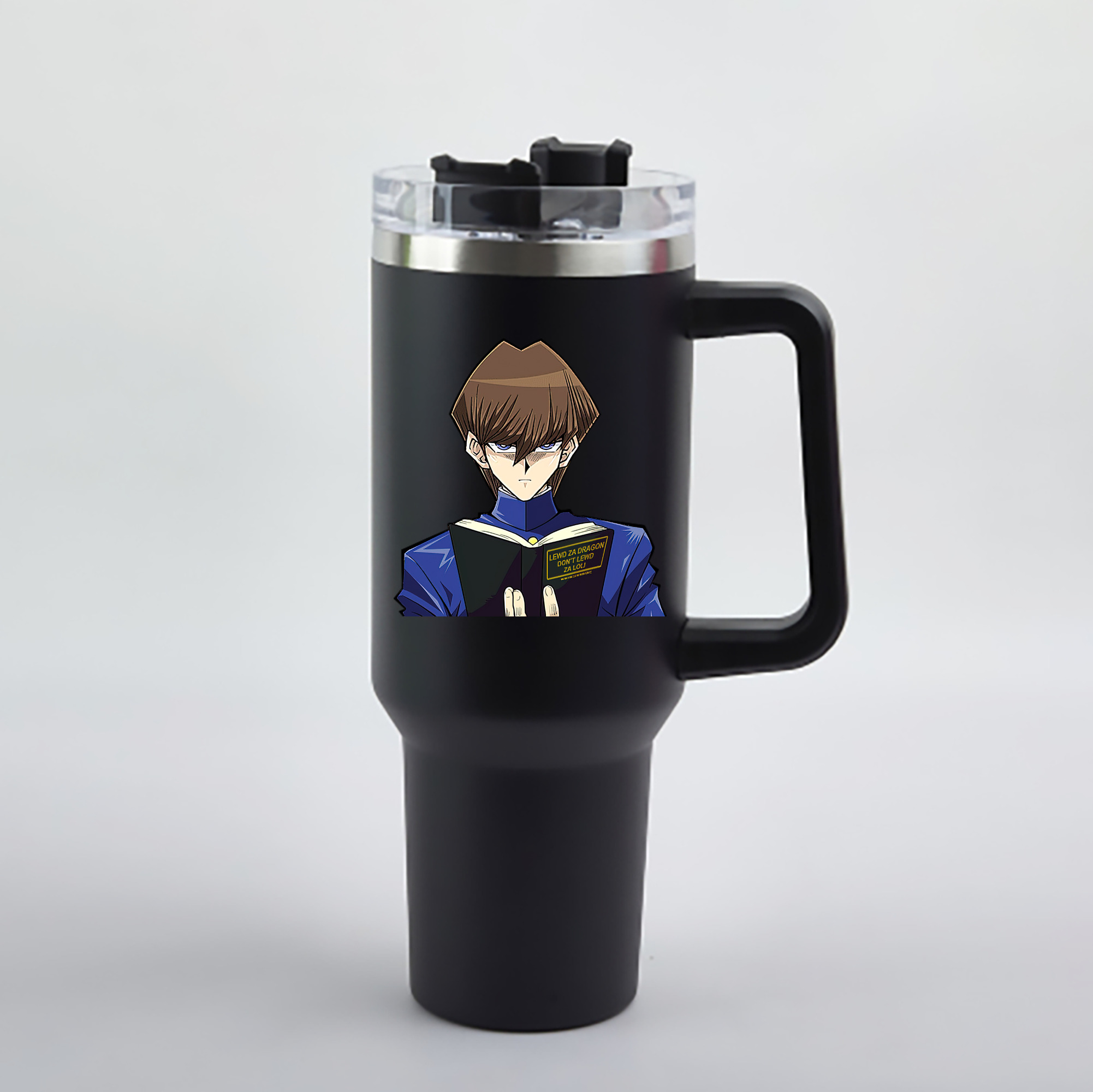 （画像用） 遊☆戯☆王 Yu-Gi-Oh! 1200mL車用タンブラー - クリスタルステッカー（プラスチックストロー付き）