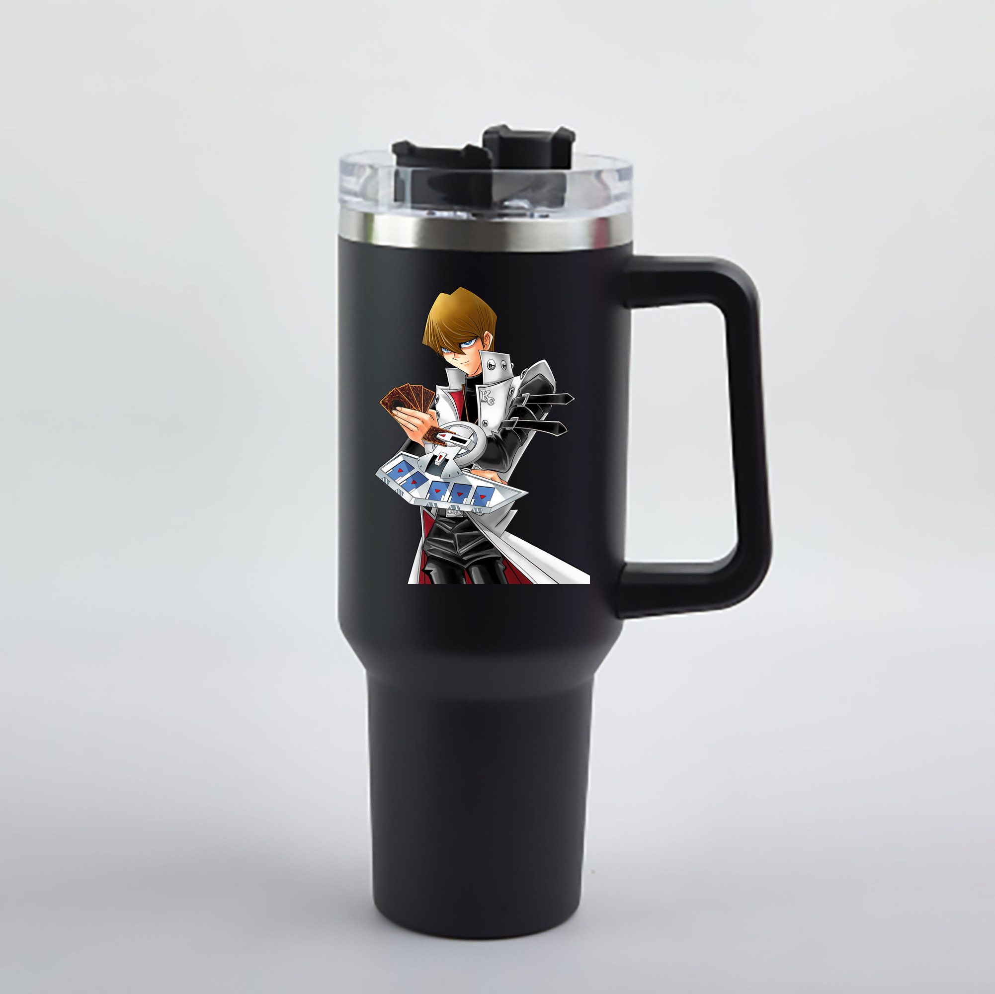 （画像用） 遊☆戯☆王 Yu-Gi-Oh! 1200mL車用タンブラー - クリスタルステッカー（プラスチックストロー付き）