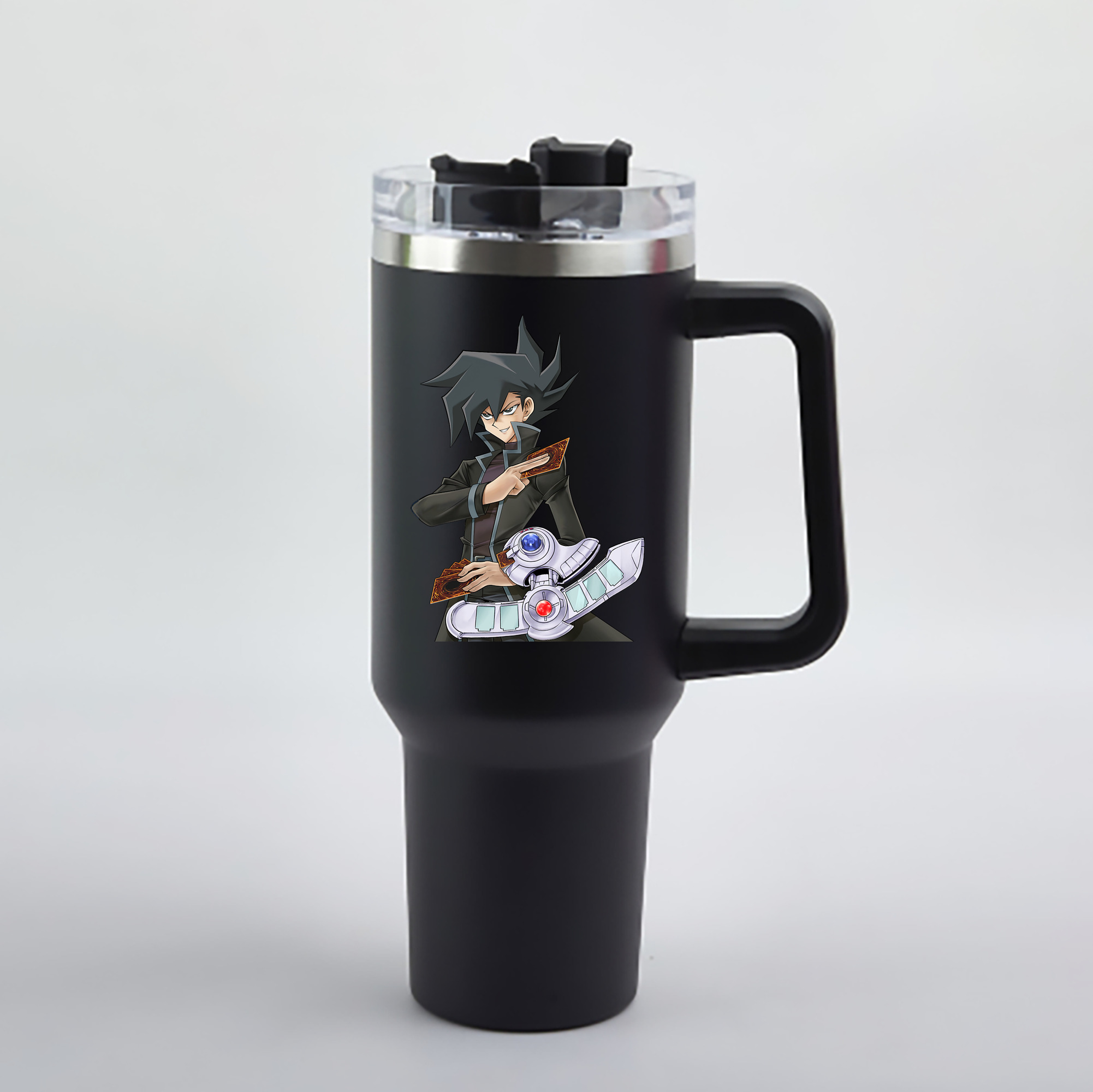 （画像用） 遊☆戯☆王 Yu-Gi-Oh! 1200mL車用タンブラー - クリスタルステッカー（プラスチックストロー付き）