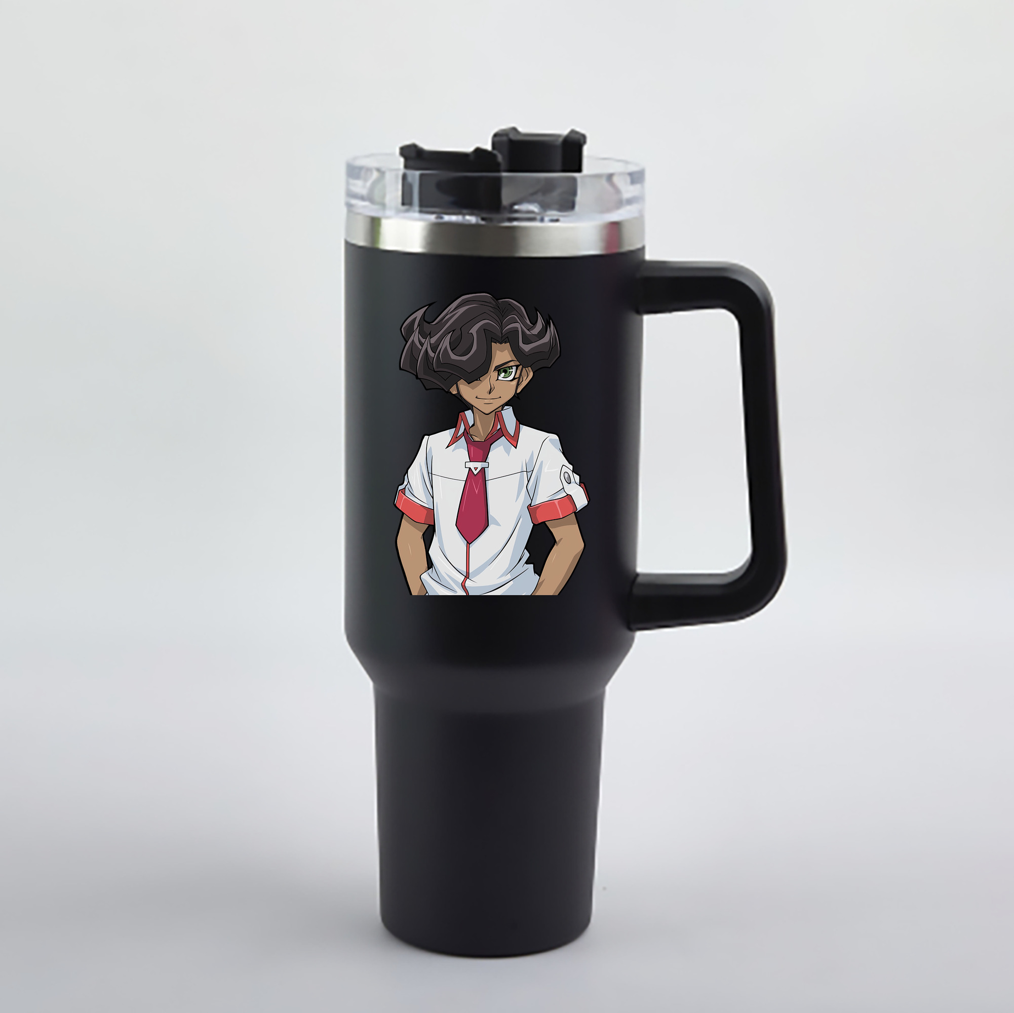 （画像用） 遊☆戯☆王 Yu-Gi-Oh! 1200mL車用タンブラー - クリスタルステッカー（プラスチックストロー付き）