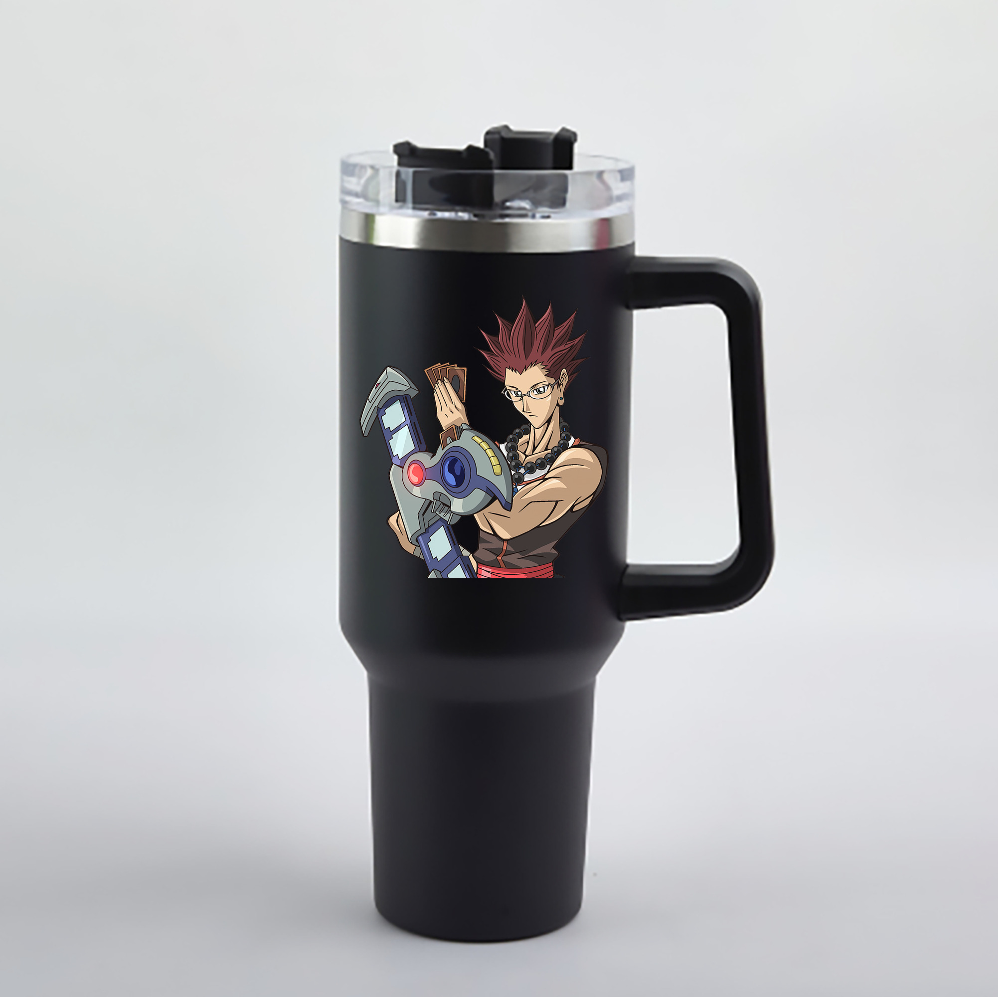 （画像用） 遊☆戯☆王 Yu-Gi-Oh! 1200mL車用タンブラー - クリスタルステッカー（プラスチックストロー付き）