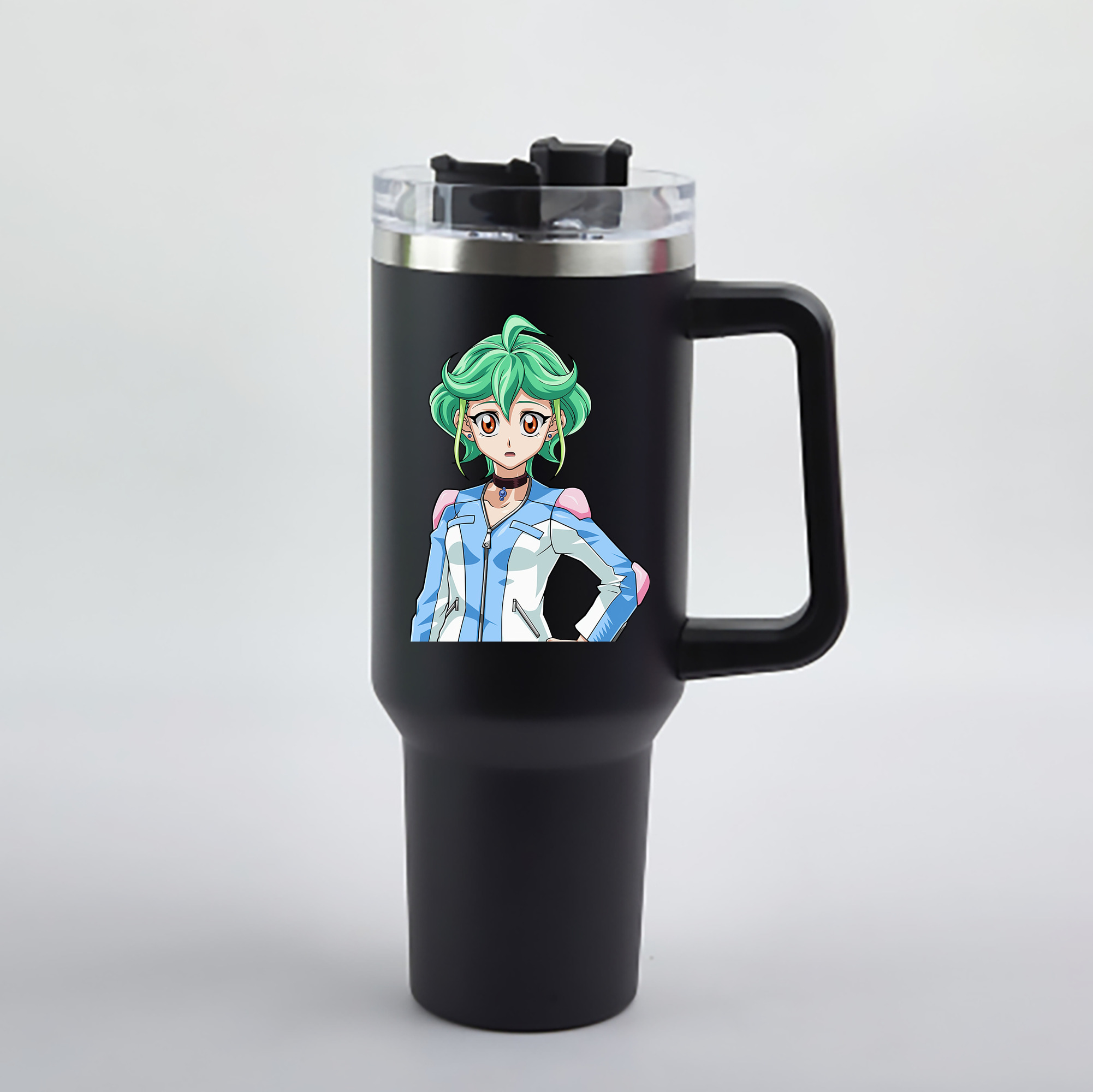 （画像用） 遊☆戯☆王 Yu-Gi-Oh! 1200mL車用タンブラー - クリスタルステッカー（プラスチックストロー付き）