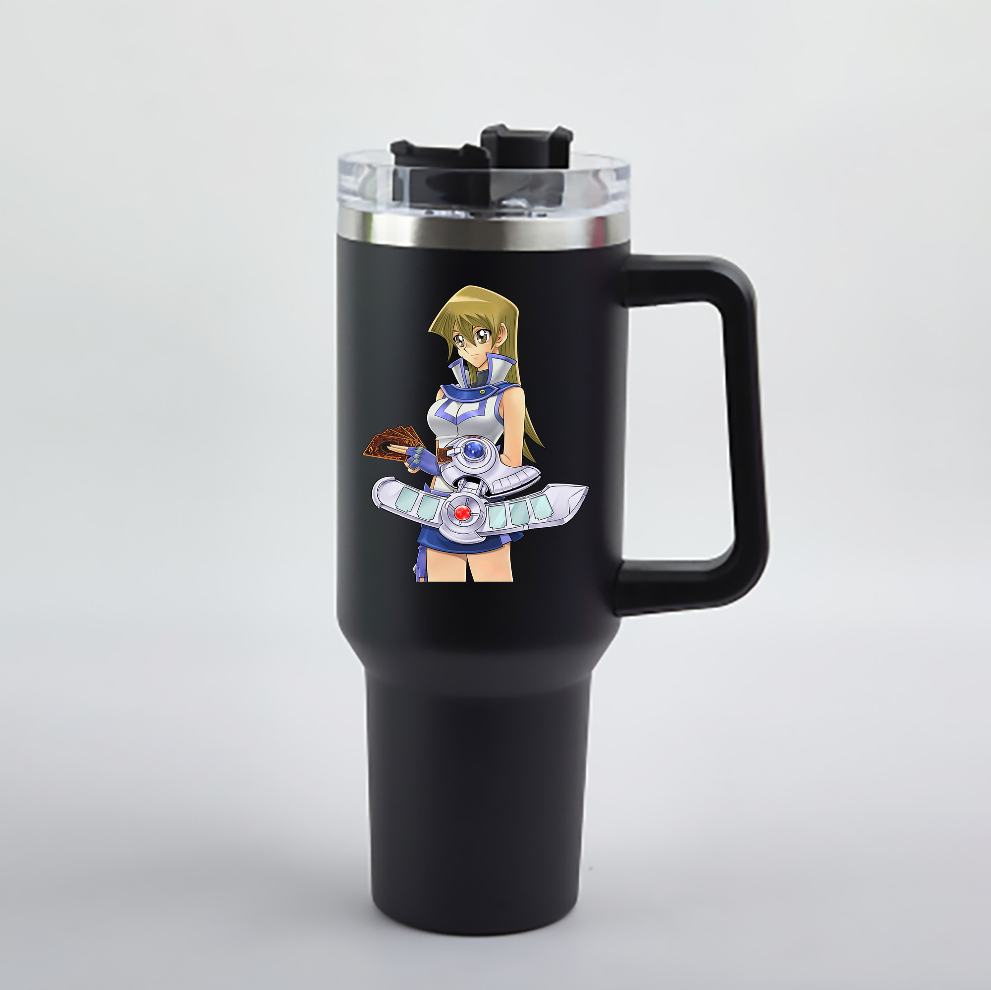 （画像用） 遊☆戯☆王 Yu-Gi-Oh! 1200mL車用タンブラー - クリスタルステッカー（プラスチックストロー付き）